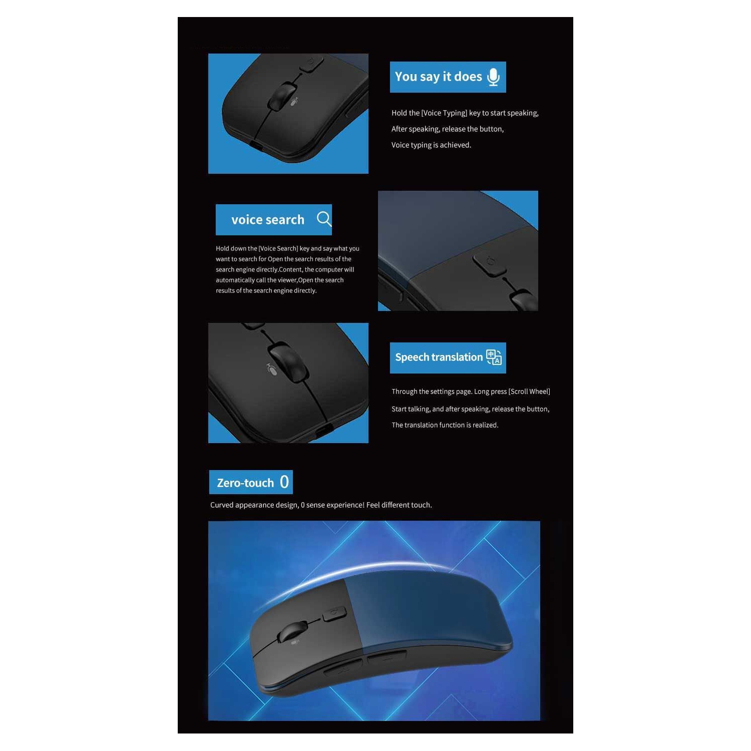 SAMA Intelligent Translation Mouse Blue color
