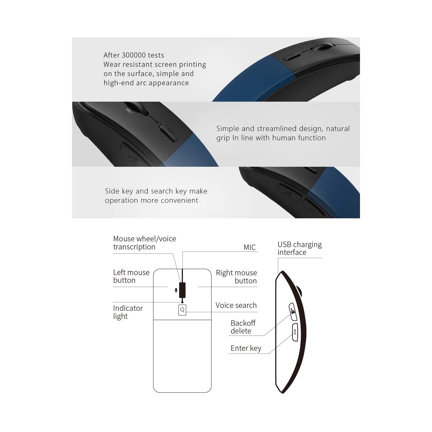 SAMA Intelligent Translation Mouse Blue color