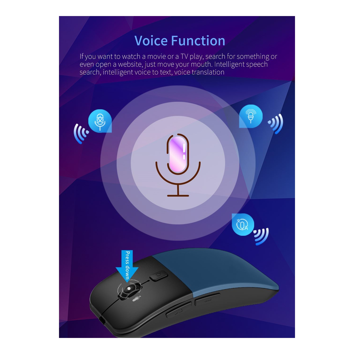 SAMA Intelligent Translation Mouse Blue color