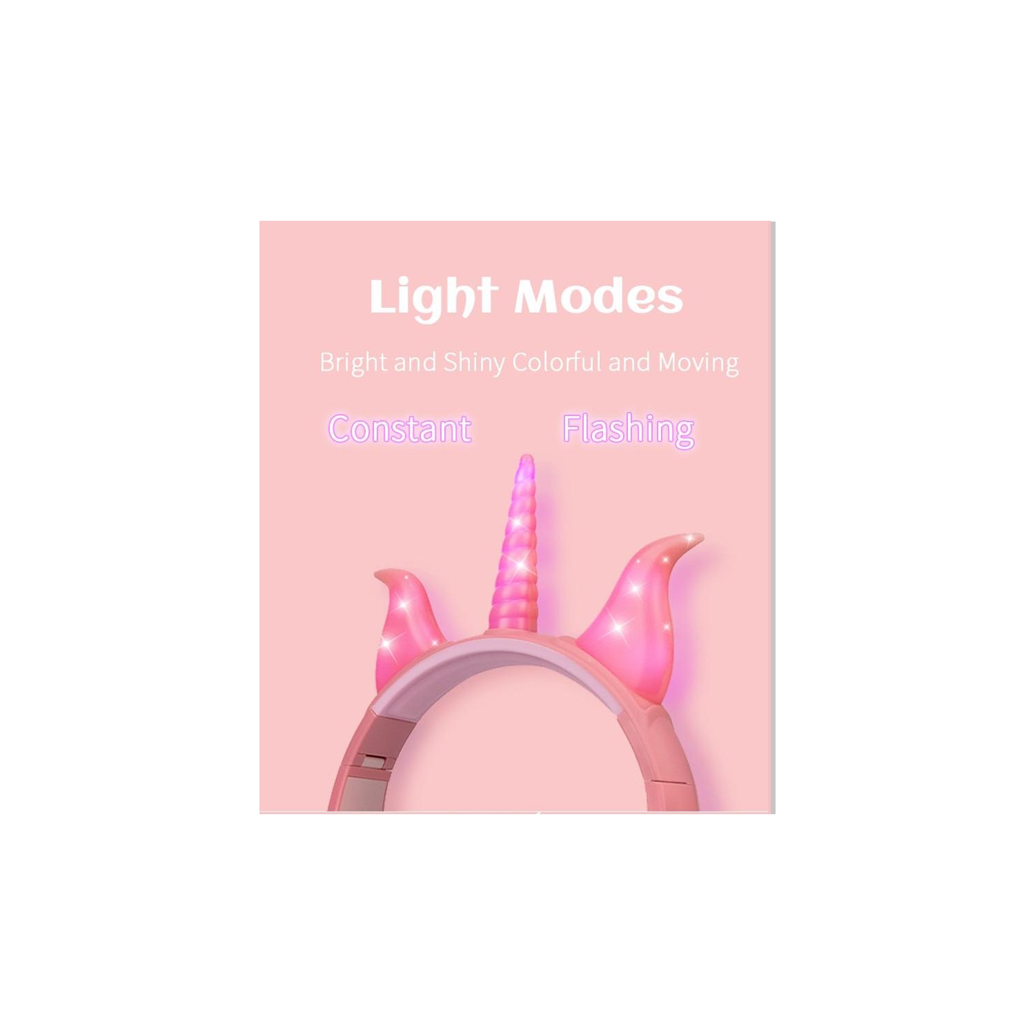 SAMA Kids light up cat ear Headset 3.5mm , Pink