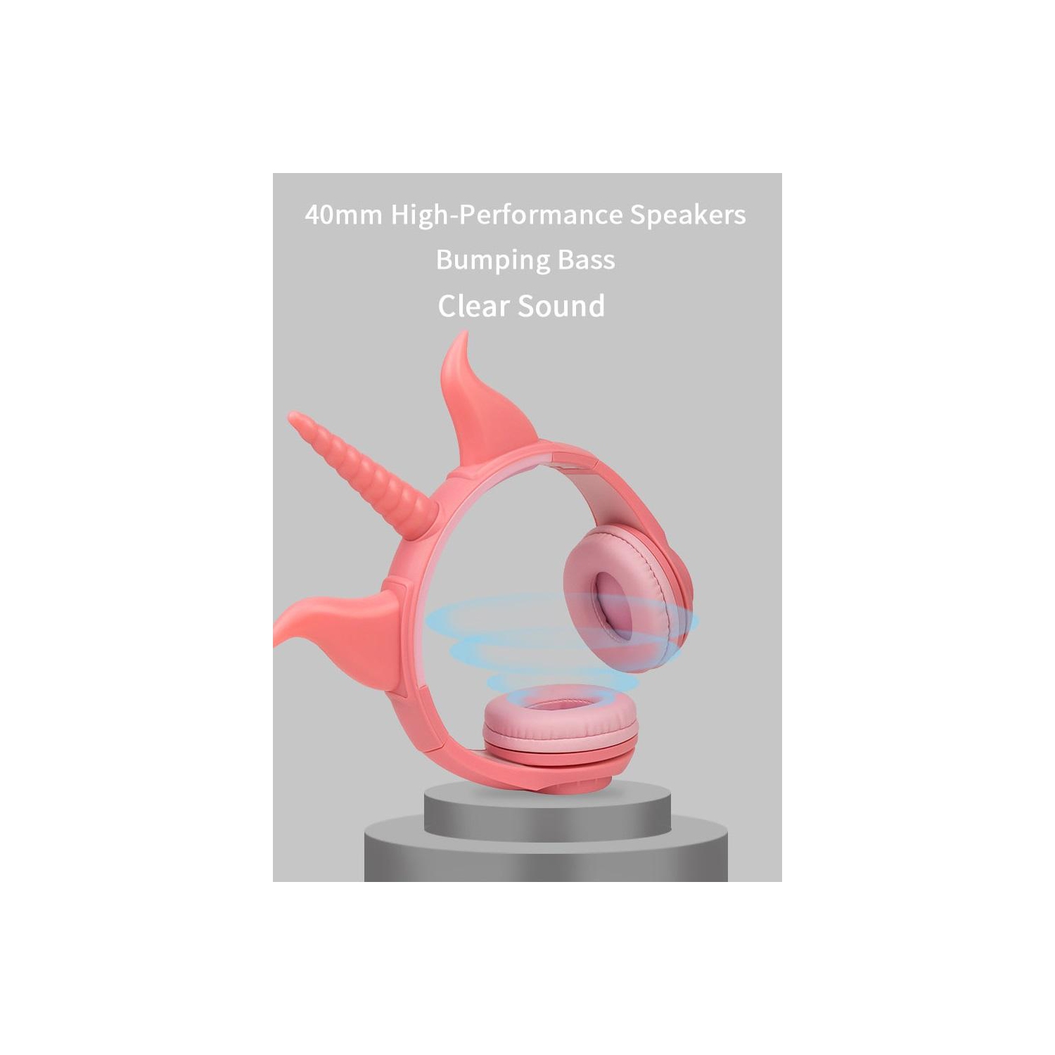 SAMA Kids light up cat ear Headset 3.5mm , Pink