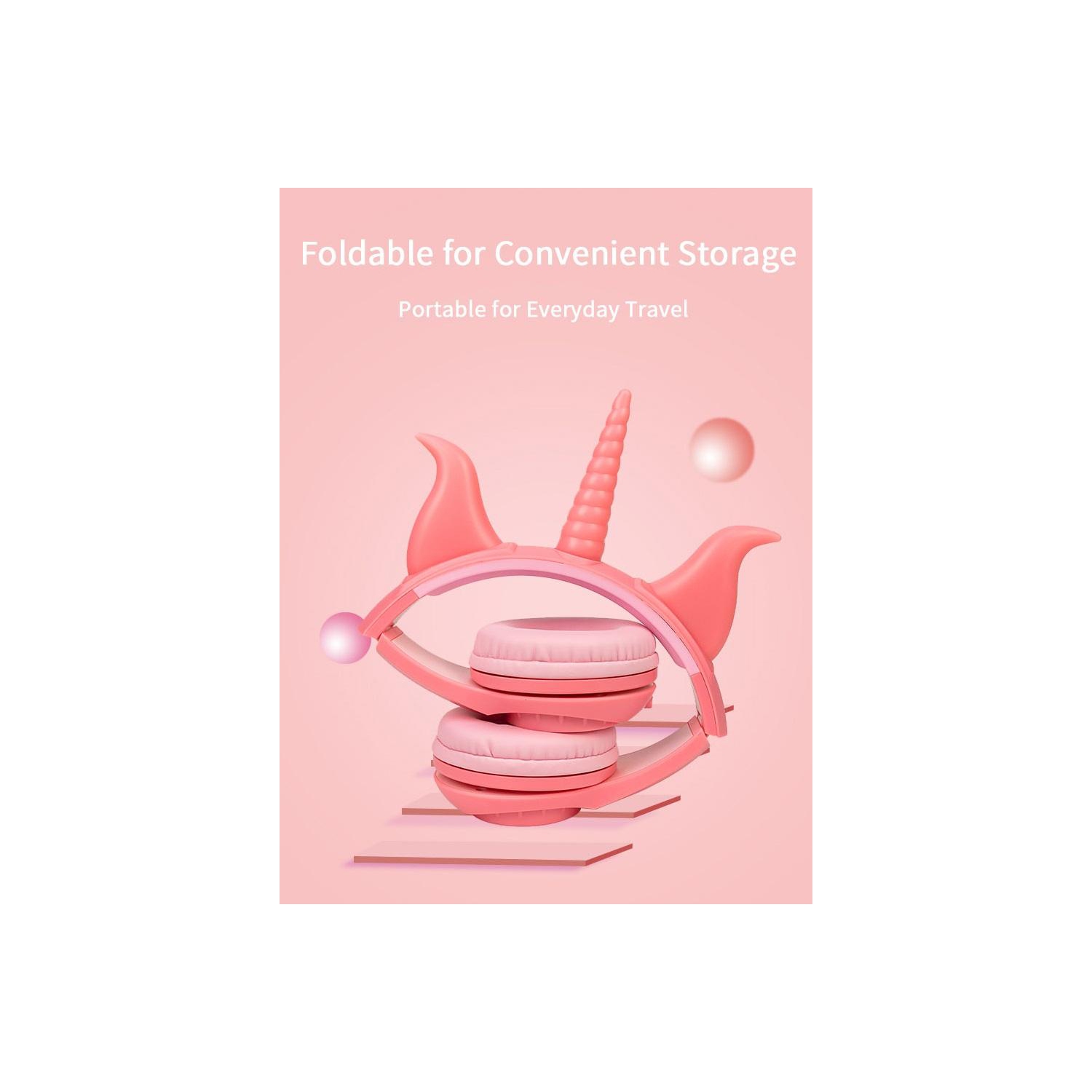 SAMA Kids light up cat ear Headset 3.5mm , Pink