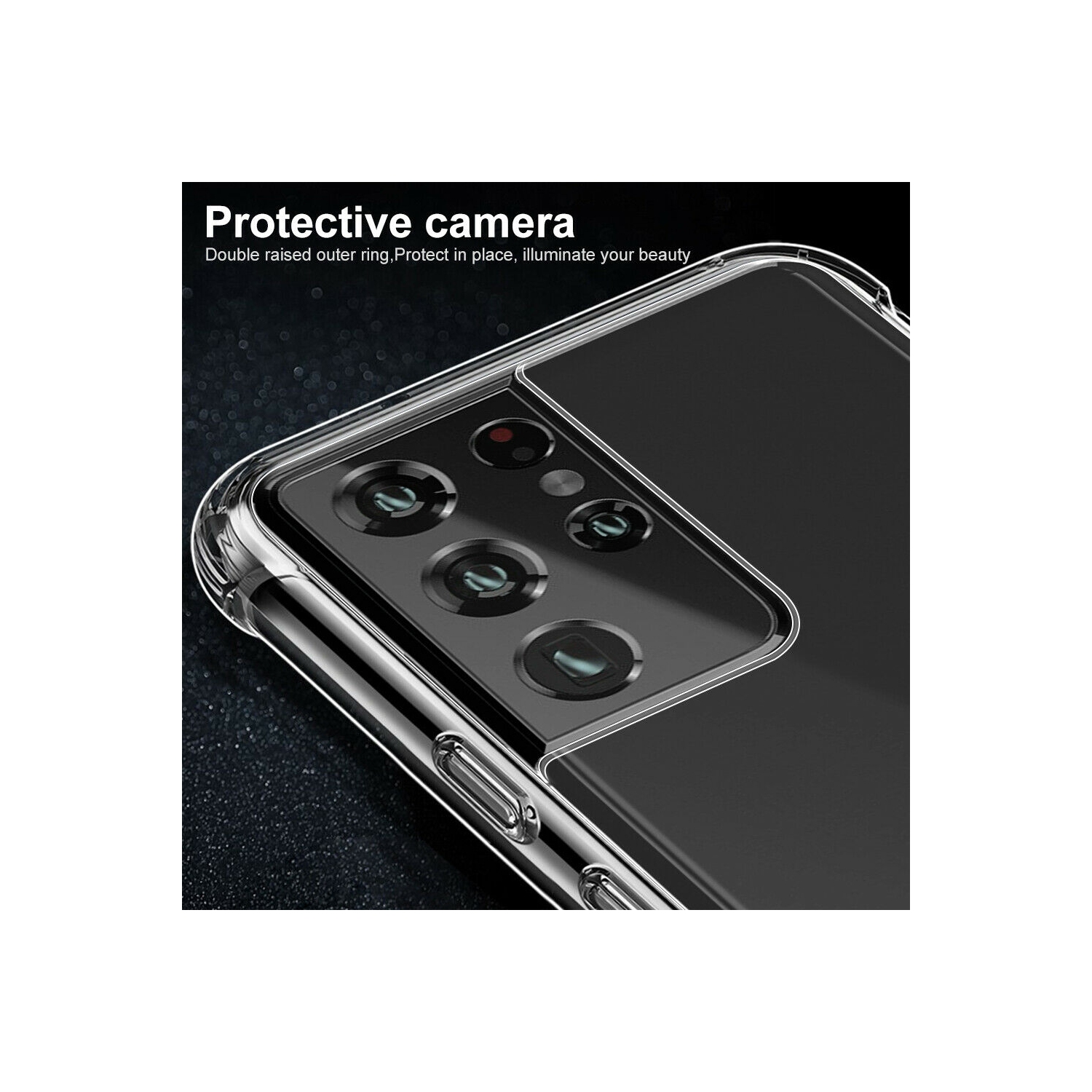 Bumper Case Clear Soft TPU Transparent Cover For Samsung Galaxy S21 Plus