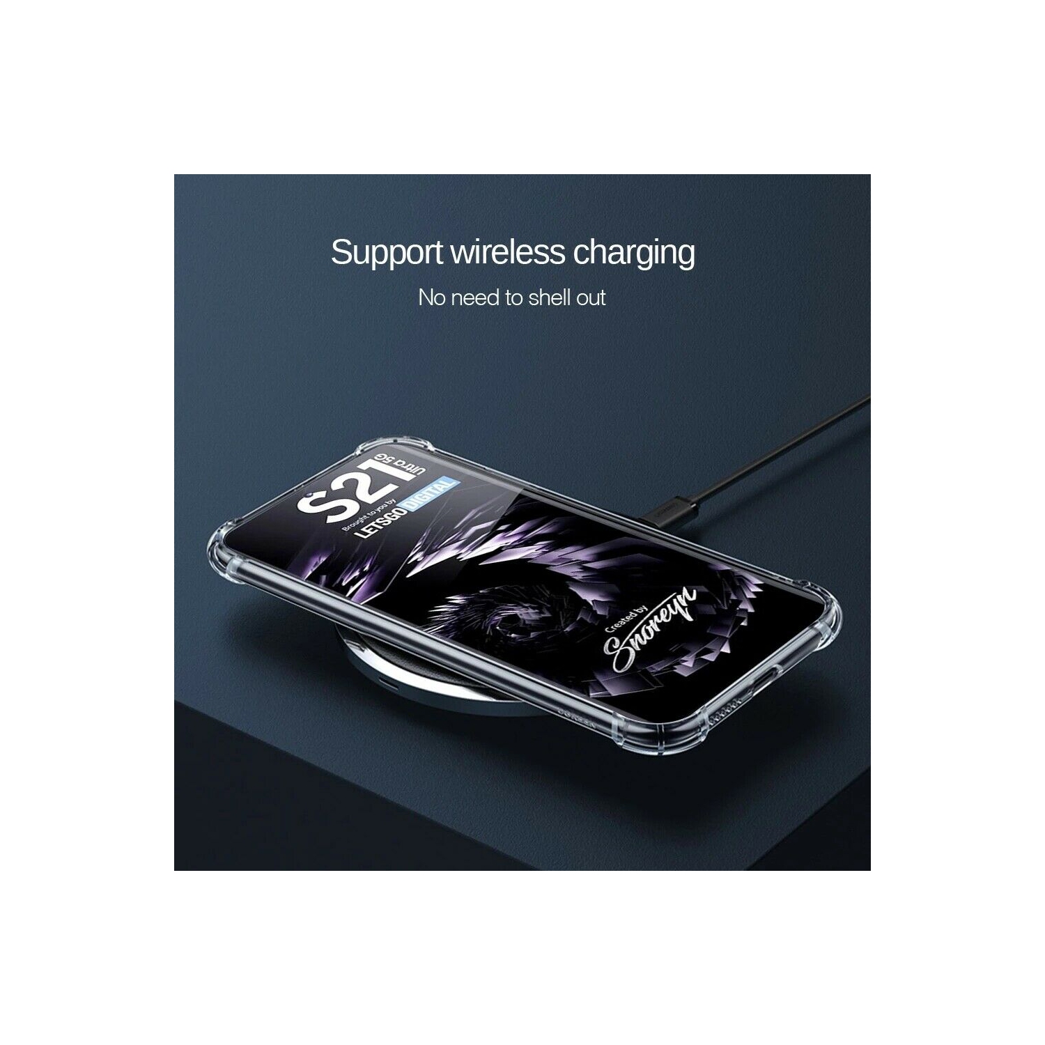 Bumper Case Clear Soft TPU Transparent Cover For Samsung Galaxy S21 Plus