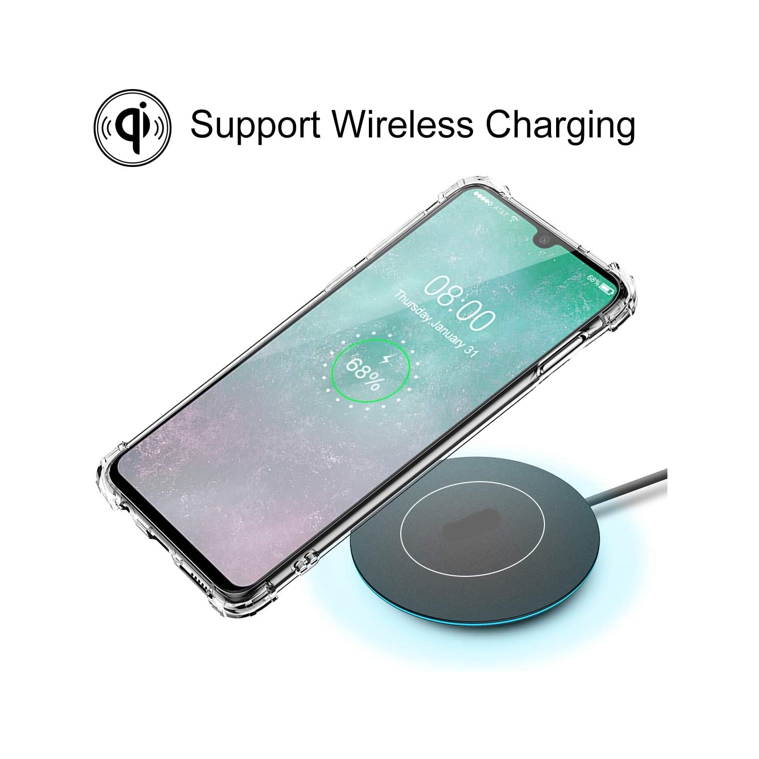 Coque Transparent Doux Souple Extrêmement Fin Housse TPU Silicone Etui pour Samsung Galaxy A51