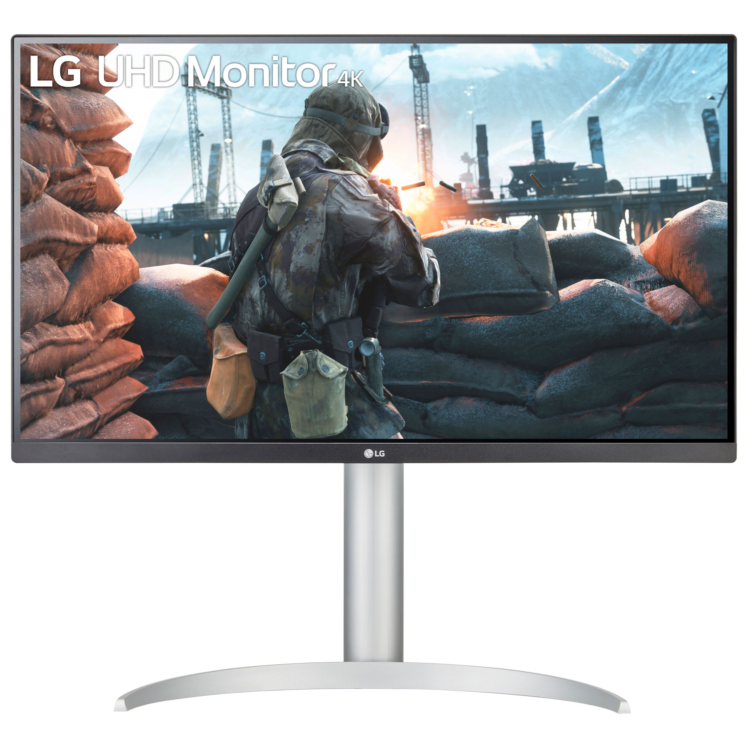 LG 27" 4K Ultra HD 60Hz 5ms GTG IPS LED FreeSync Monitor (27UP650-W) - White - Only at Best Buy