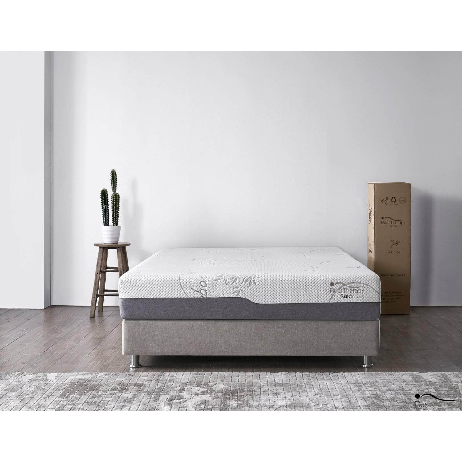 Rest Therapy 10 Inch Renew Bamboo Cool Gel Memory Foam Mattress