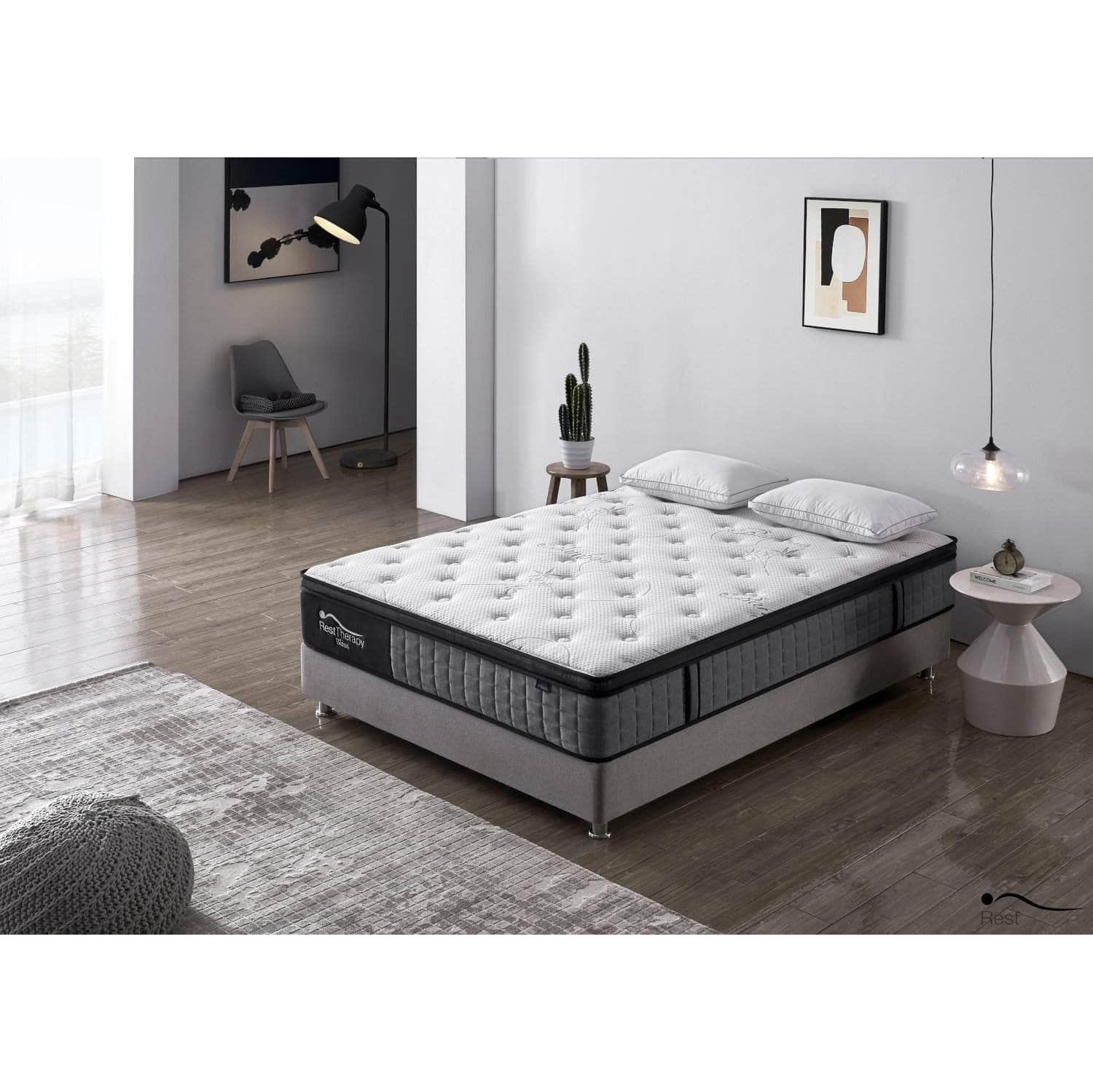 Matelas hybride à ressorts ensachés Bliss Bamboo 12&nbsp;po avec mousse à mémoire en gel frais de Rerest Therapy