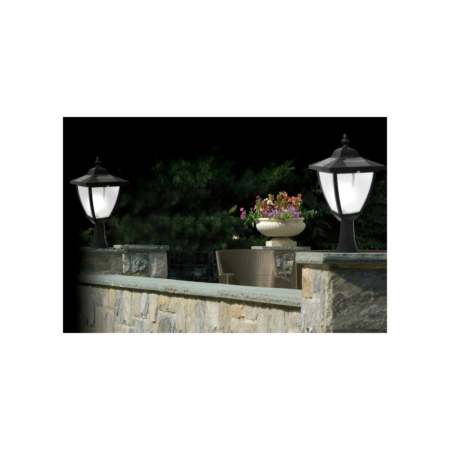 Classy Caps Black Aluminum Eleganté Solar Lamp SML556