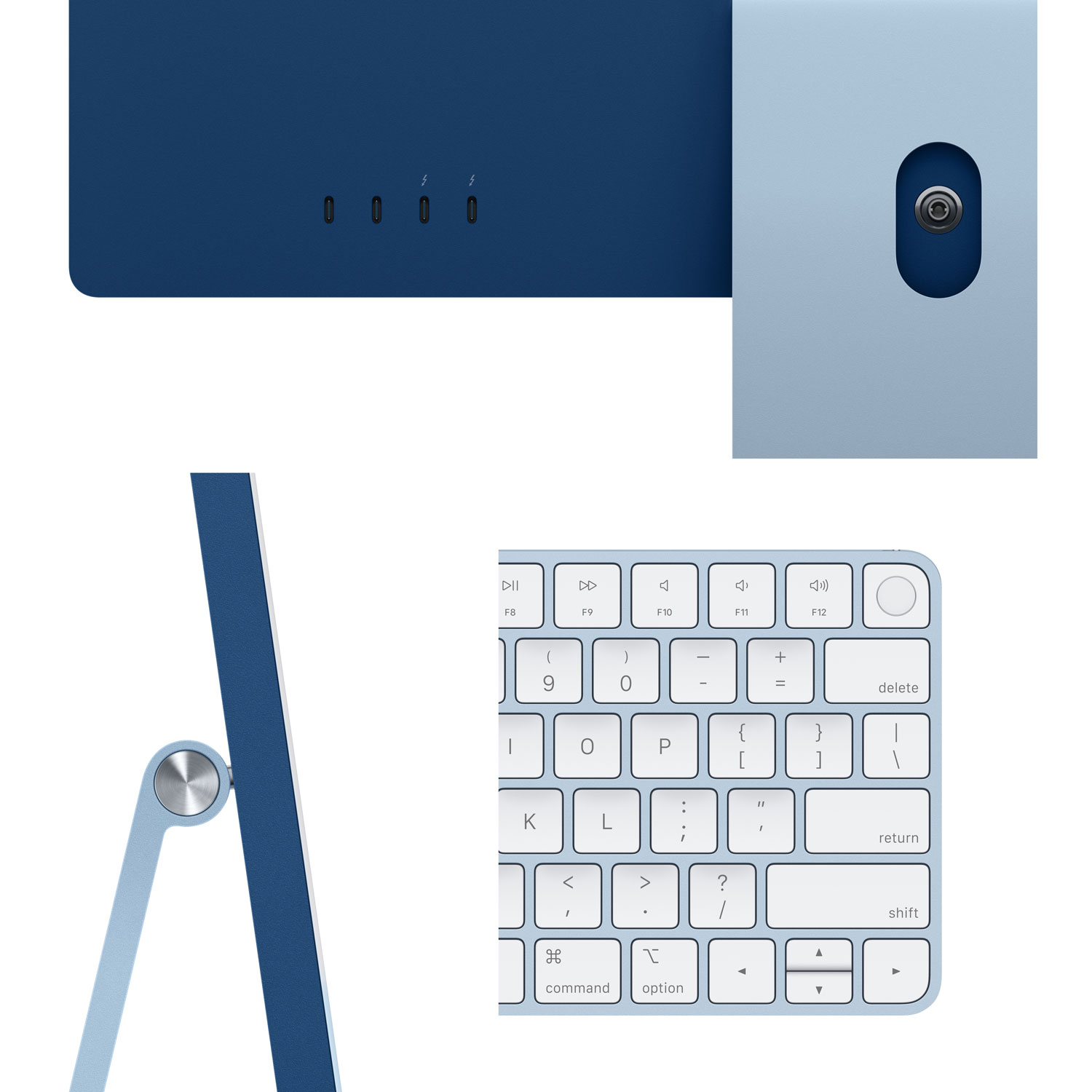 iMac de 24 po d'Apple - Bleu (M1 d'Apple/CG à 8 coeurs/SSD 512 Go/RAM 8 Go) - Ang