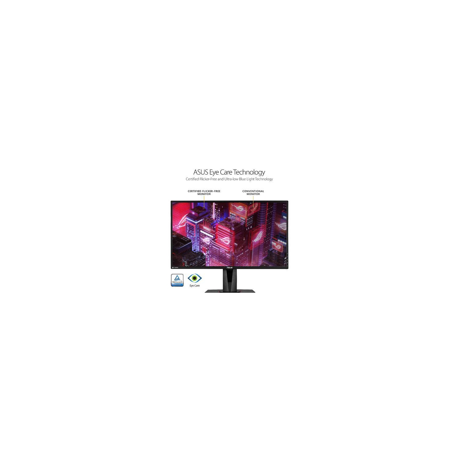 ASUS VG245HE Moniteur de jeu Full HD 1080p 1ms Dual HDMI Écran Eye-Care de 24 pouces avec FreeSync/Synchronisation adaptative