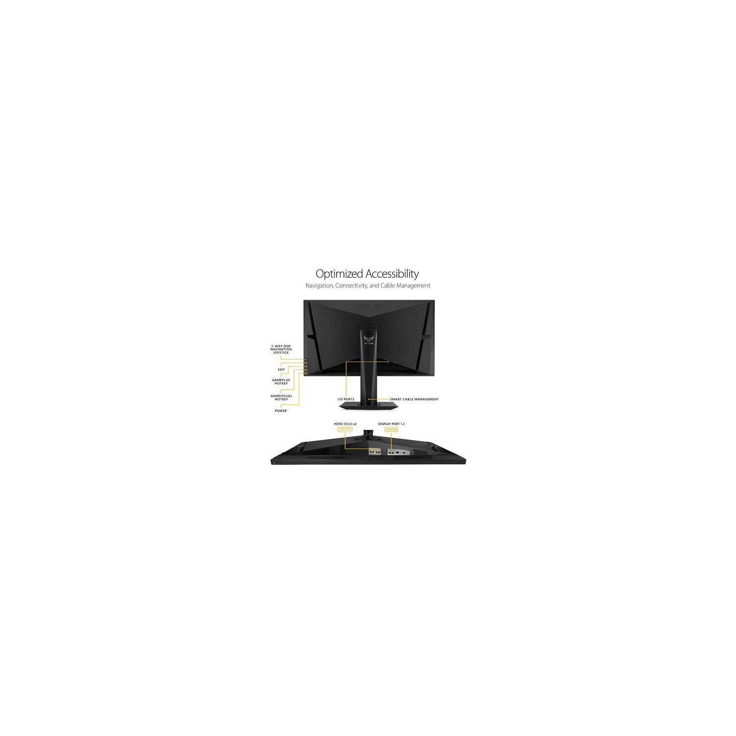 ASUS VG245HE Moniteur de jeu Full HD 1080p 1ms Dual HDMI Écran Eye-Care de 24 pouces avec FreeSync/Synchronisation adaptative