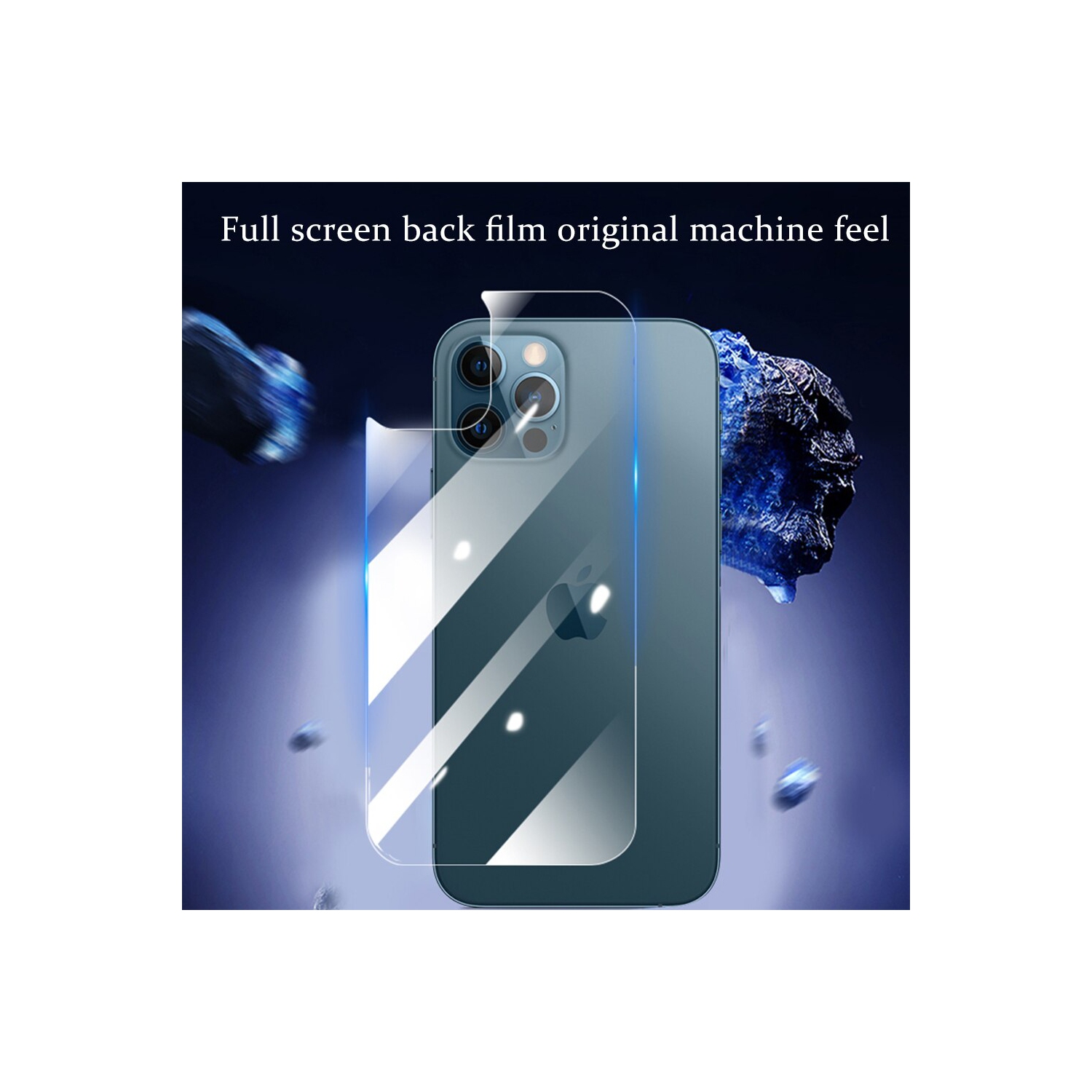 Protecteur d’écran en verre 9H à l’avant et à l’arrière. Antirayure/ultra minces Bubble pour iPhone 12 Pro Max