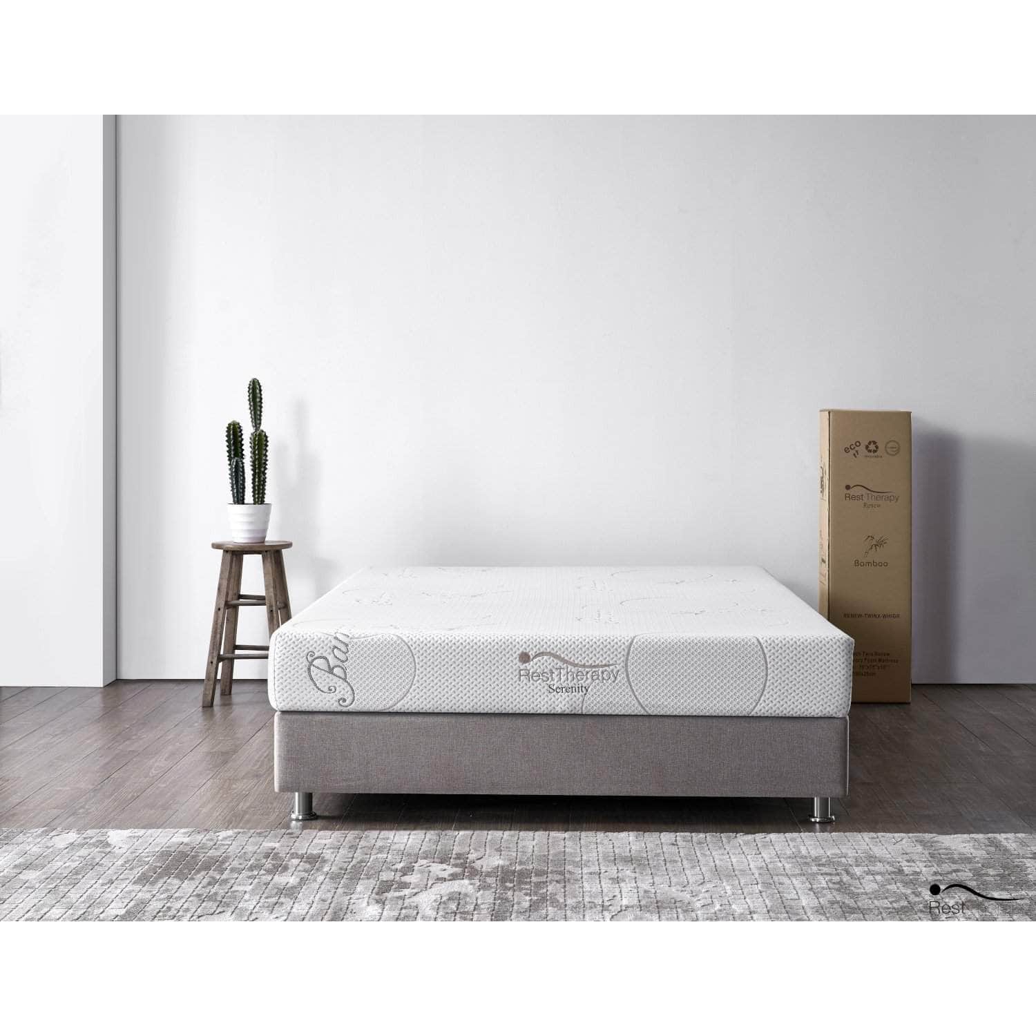 Rest Therapy 8 Inch Serenity Bamboo Memory Foam Mattress