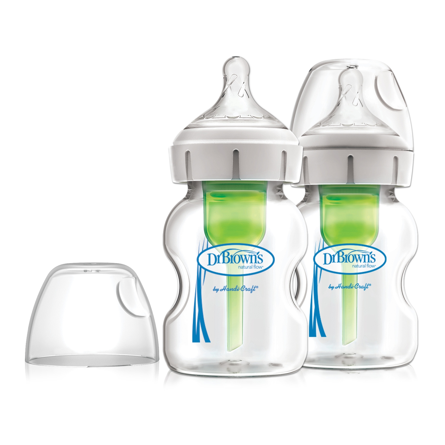 Dr. Brown's 5 oz/150 mL Options+ Wide-Neck Bottle, Glass, 2-Pack