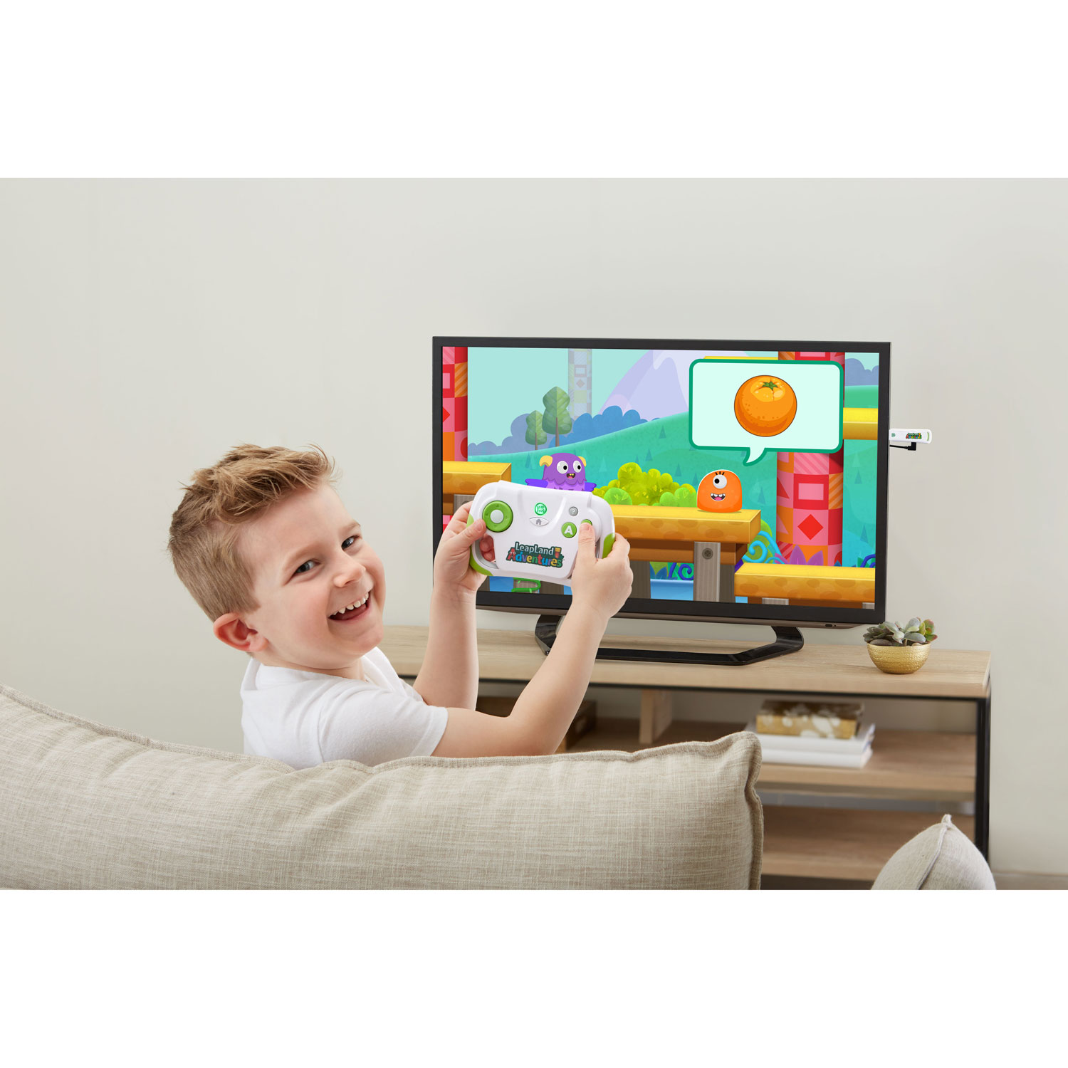 Jeu vidéo éducatif LeapLand Adventures de LeapFrog avec manette sans fil et clé de jeu - Anglais