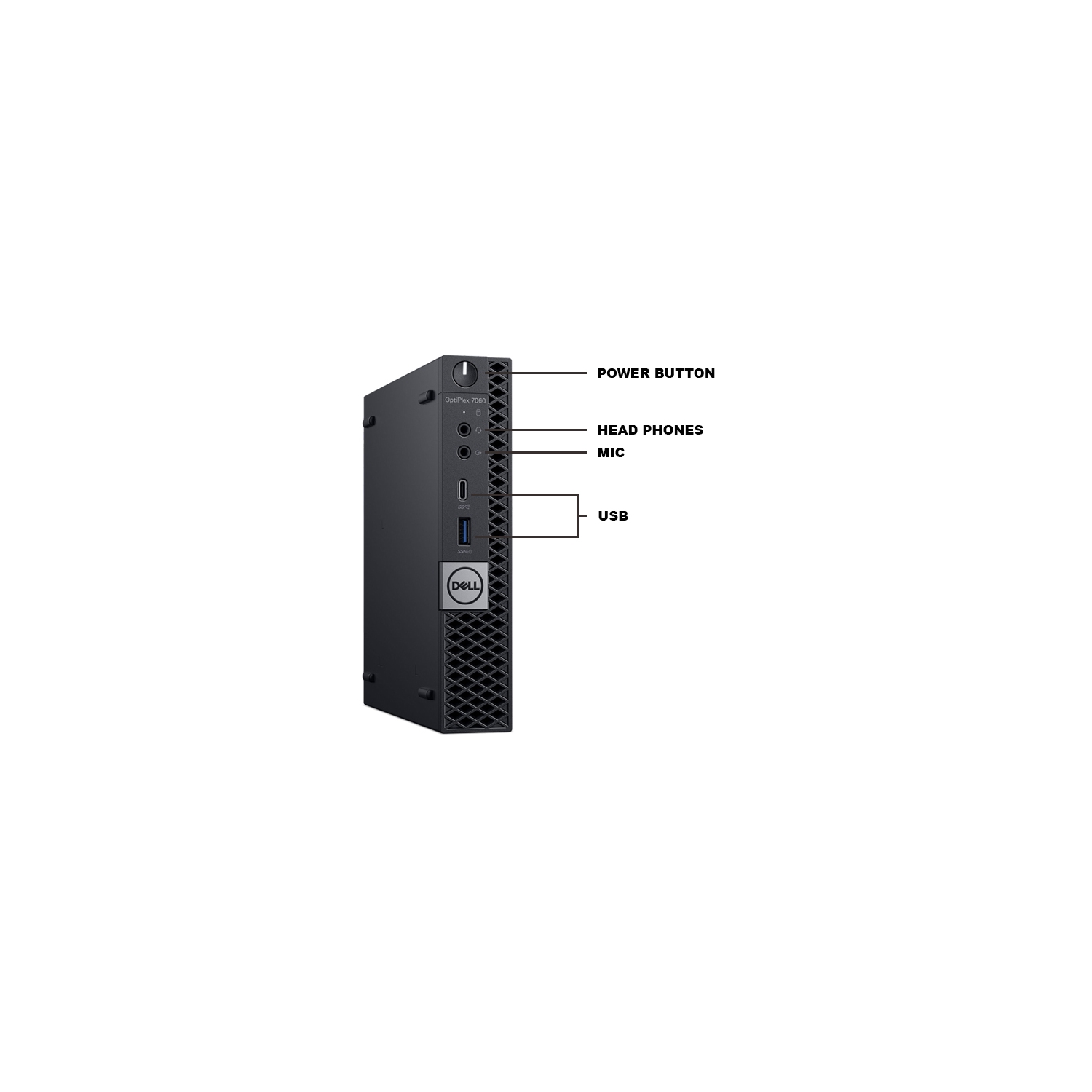 Refurbished - DELL 7060 MICRO Intel Core i7-8700T 2.40 GHz, 16GB, 512GB SSD, Win 10 Pro