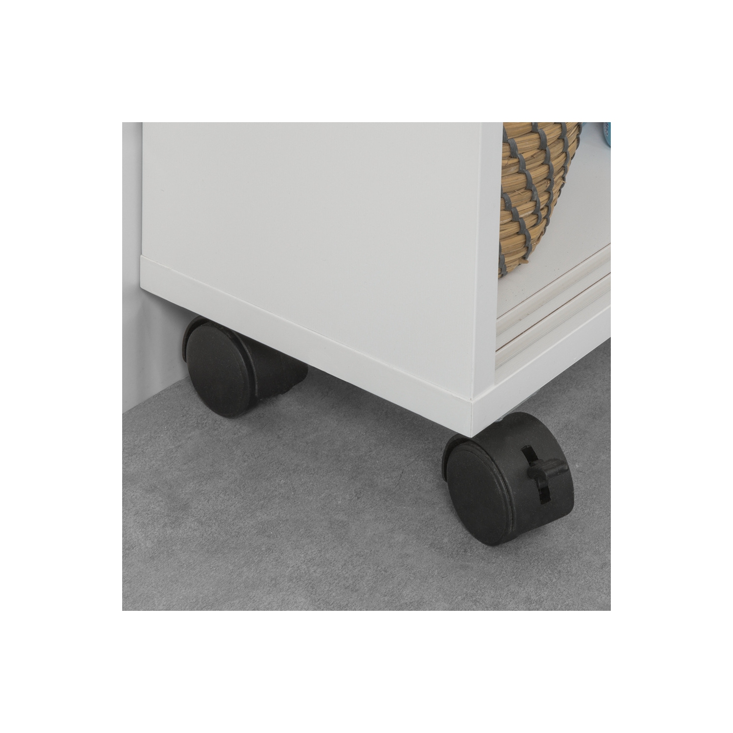 Meuble de Rangement Salle de Bain Armoire de Côté Rangement Polyvalente Meuble WC pour Papier Toilette，SoBuy BZR31-W