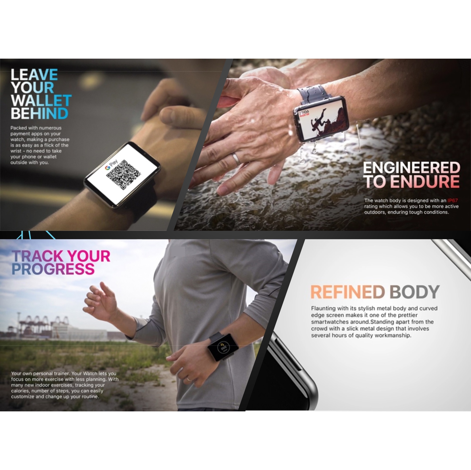 ISPEKTRUM iS100 4G Smartwatch Écran 2,8" Appel 4G LTE WiFi, Appareil photo 5MP Longue durée de vie de la batterie GPS Google Maps Google Play Store