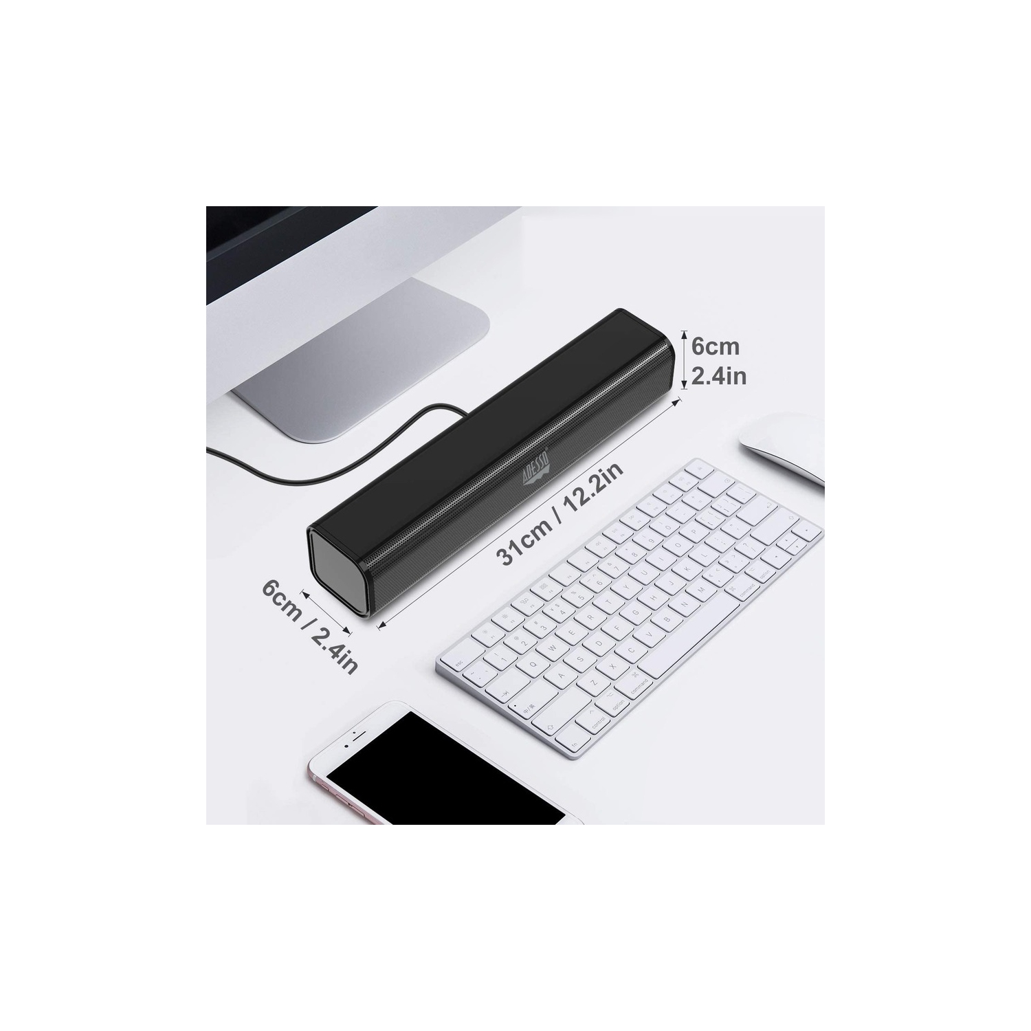 Barre de son 2,0 canaux de S5 10 W Xtream d'Adesso -