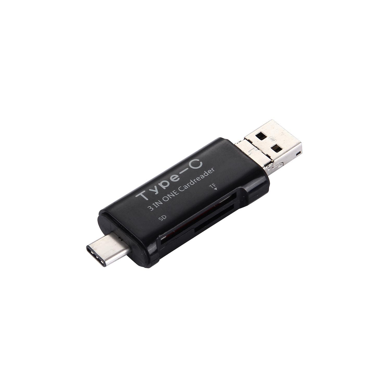 HYFAI 3 in 1 Card Reader USB Type C USB 3.1 + Micro USB + USB 2.0 SD TF Mini SD Card Reader Combo OTG Adapter