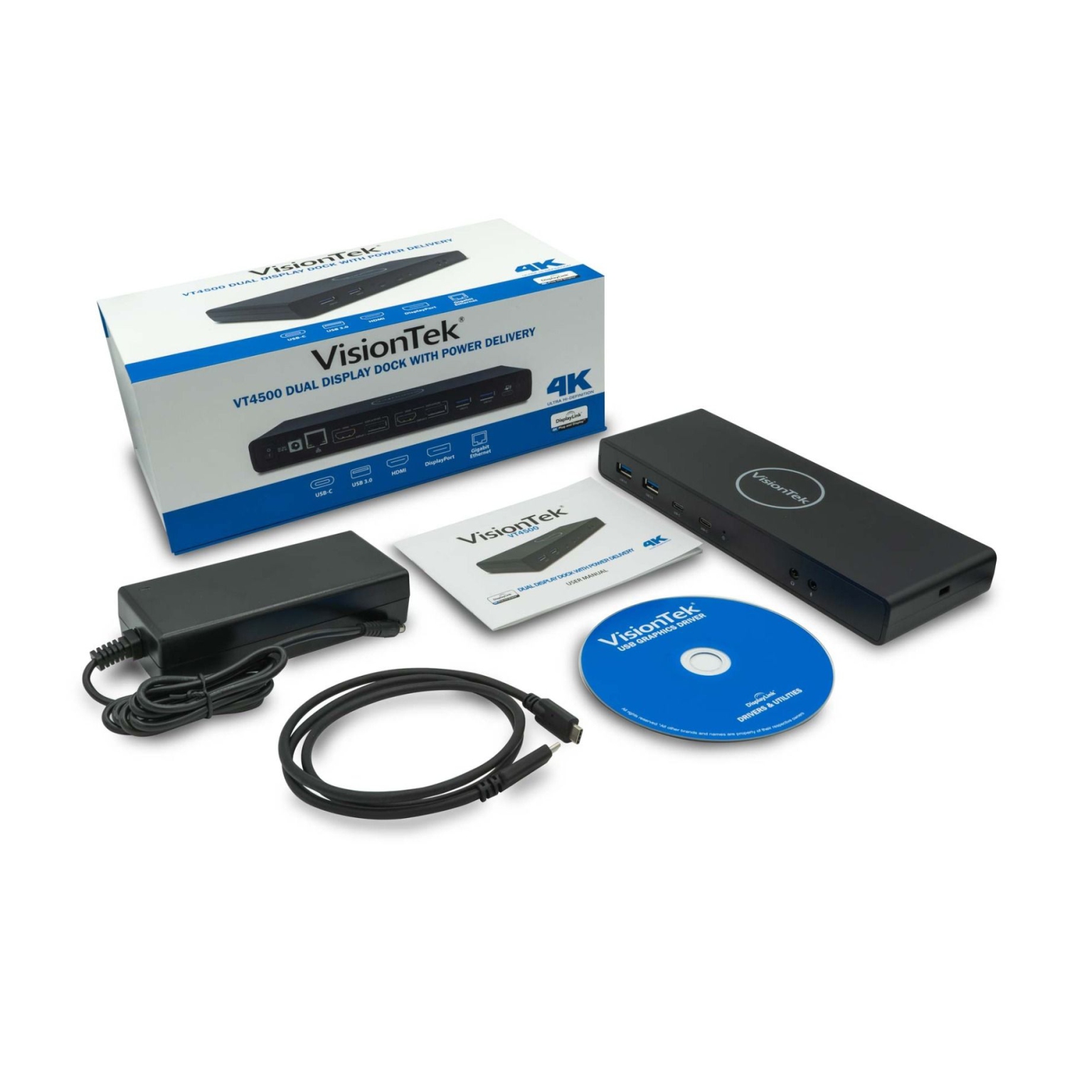 Visiontek VT4500 Docking Station - Black