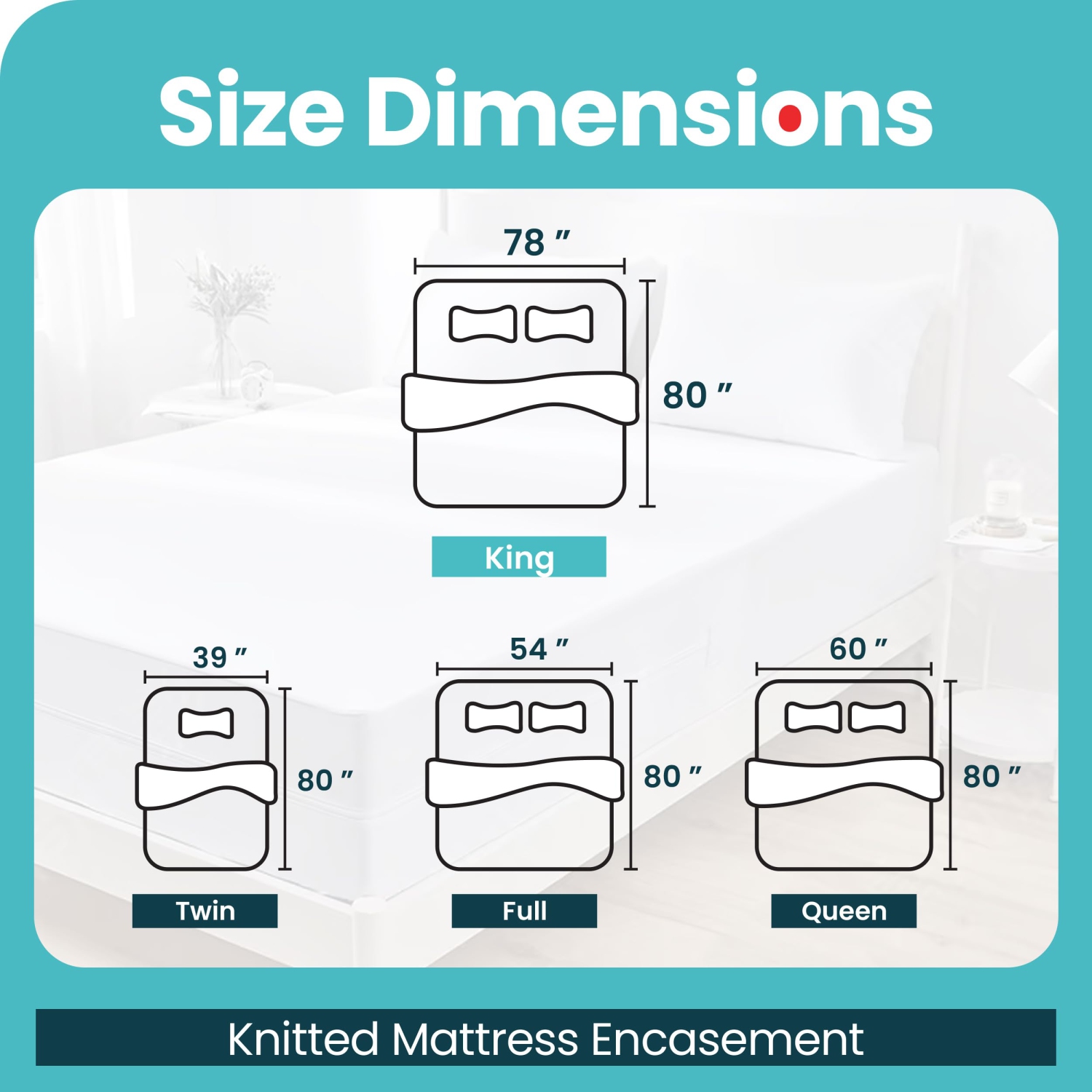Canadian Linen Zipper Knitted Mattress Protector King XL 78"x80"x14"Fitted Waterproof Vinyl Free Stretchable Encasement 17" Deep Pocket Mattress Cover