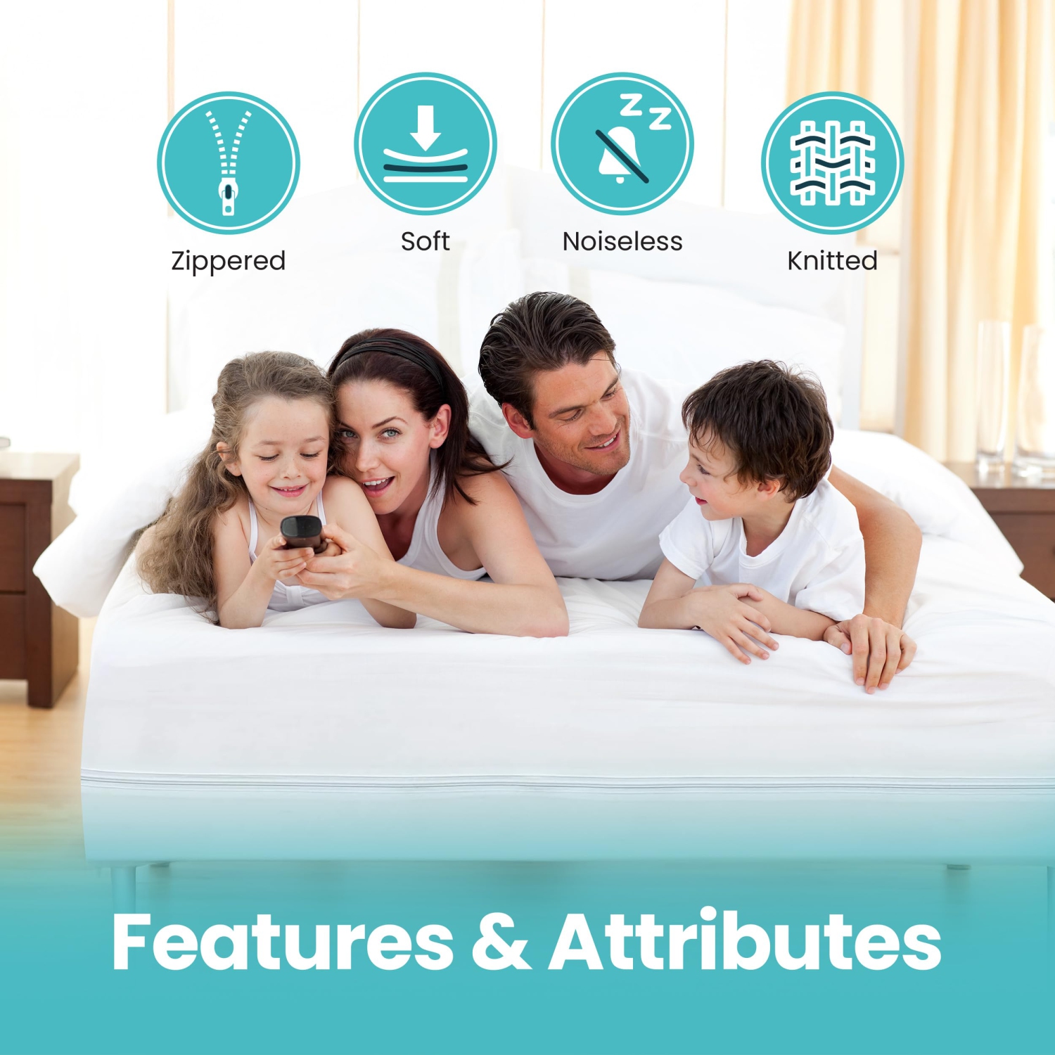 Canadian Linen Zipper Knitted Mattress Protector King XL 78"x80"x14"Fitted Waterproof Vinyl Free Stretchable Encasement 17" Deep Pocket Mattress Cover