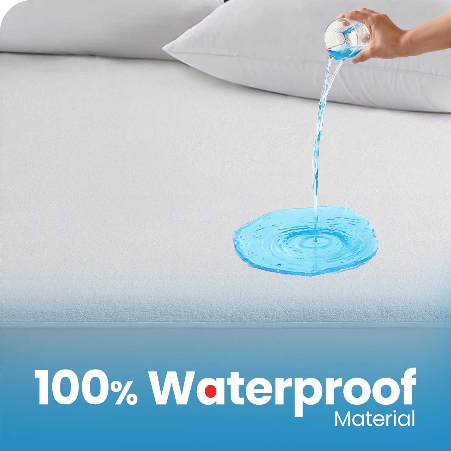 Housse de matelas en coton éponge doux en lin canadien TG TG TG 78 x 80 x 14&nbsp;po Enveloppe 100 % étanche à fermeture à glissière Housse de