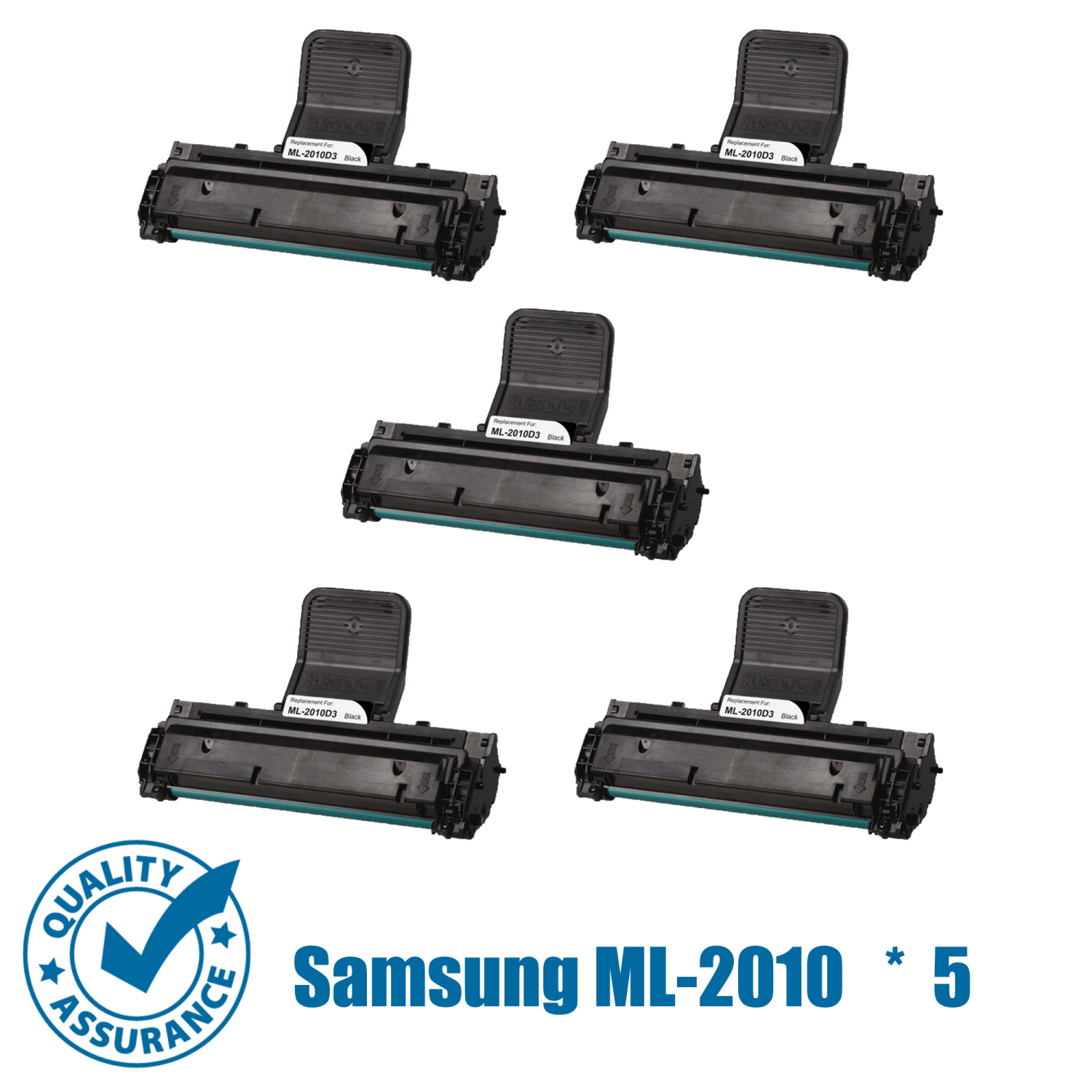 Printer Pro™ 5 Pack Samsung ML-2010D3(ML2010/2010) Compatible Black Toner Cartridge-Samsung Printer ML-2010 ML-1610 ML-2510 ML-2570 ML-2571