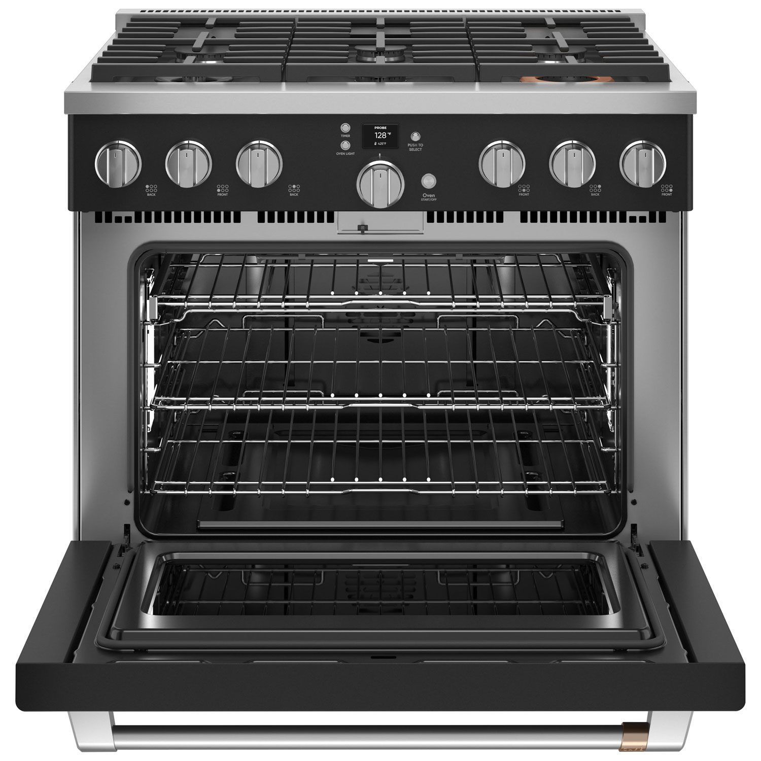 Café 36" 6.2 Cu. Ft. Fan Convection Freestanding Gas Range - Matte Black