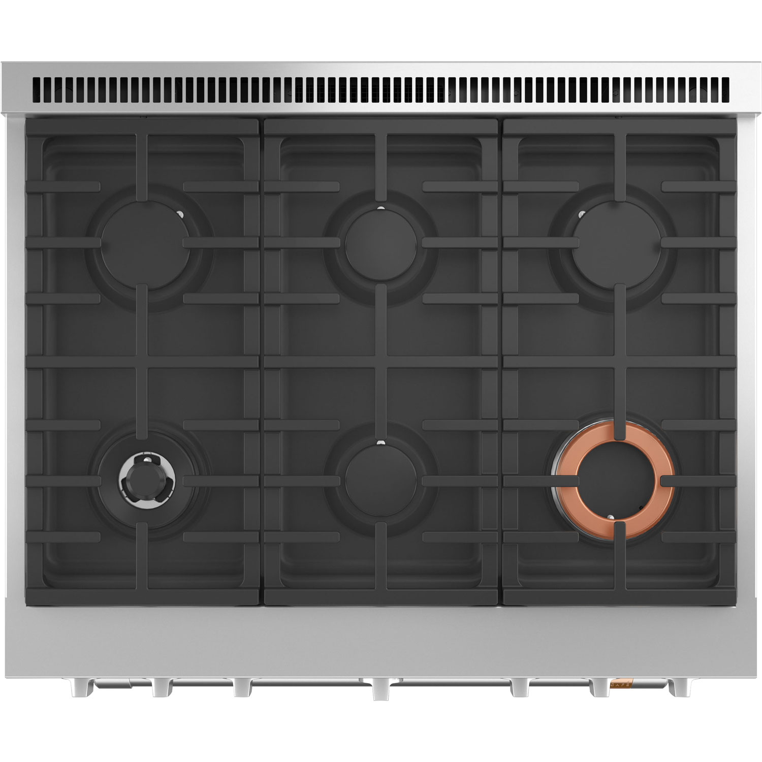 Café 36" 5.7 Cu. Ft. True Convection Freestanding Duel Fuel Air Fry Range - Black