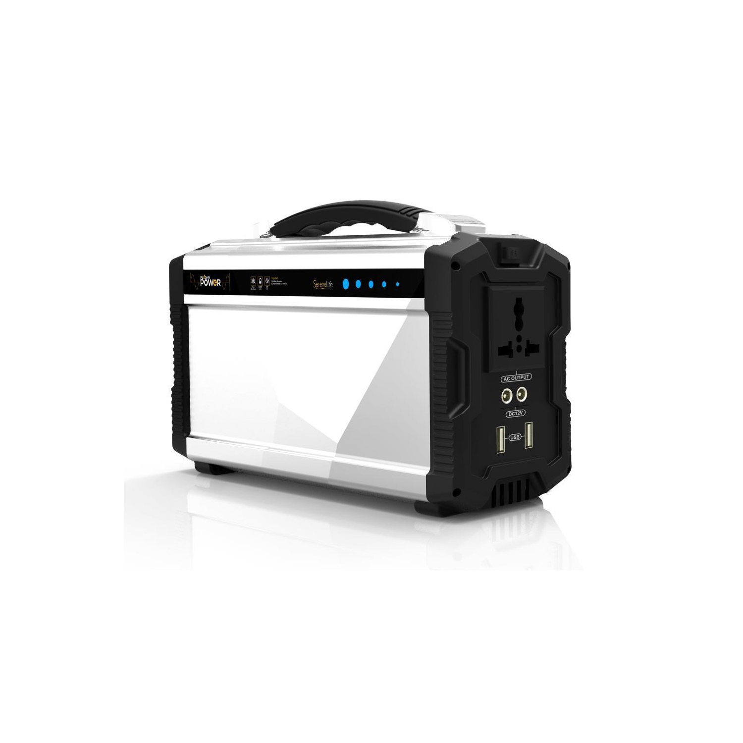 Générateur d'énergie compact et portable SereneLife, batterie rechargeable, 60 000 mAh