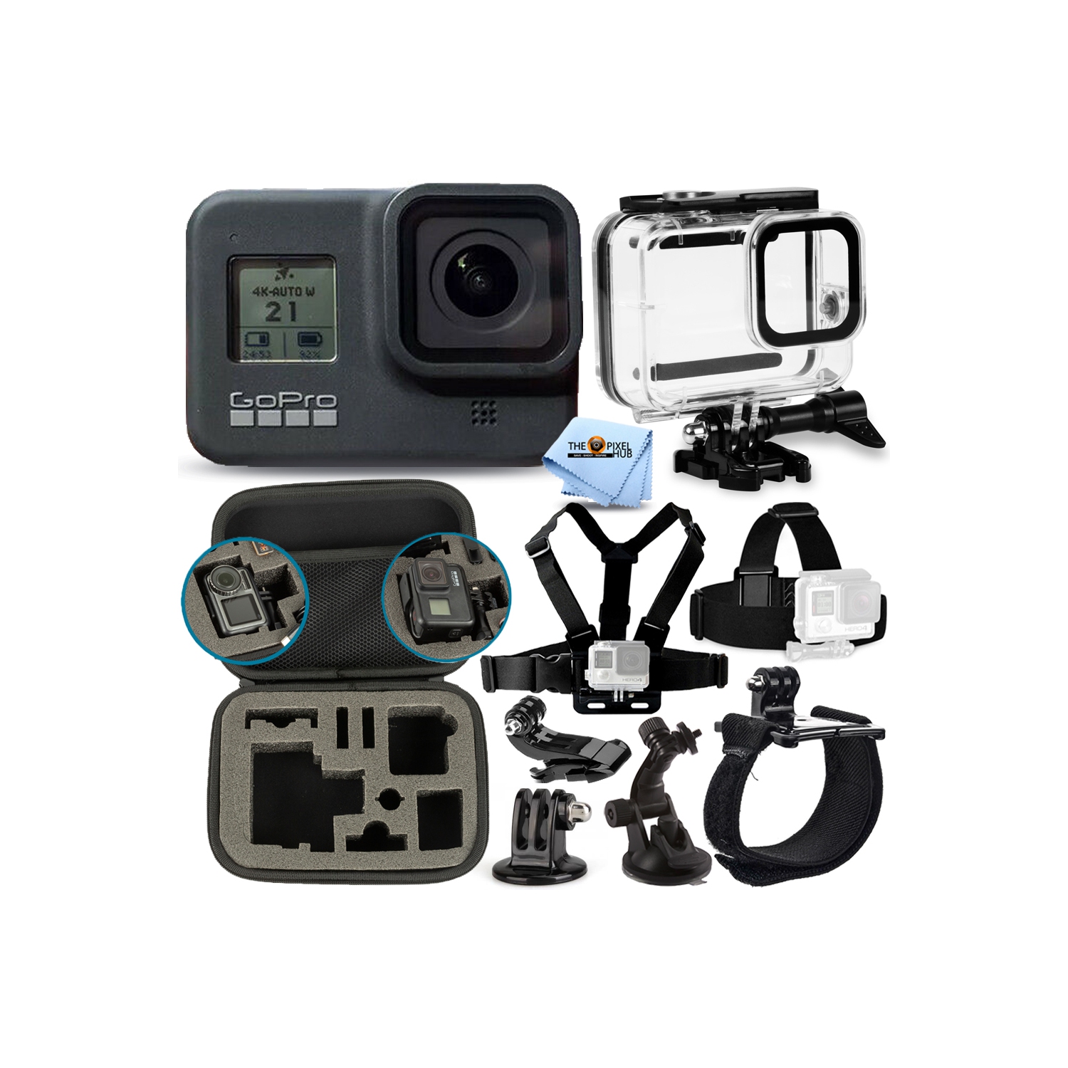 GoPro HERO8 Black Bundle 7 - US Version w/ Seller Warranty