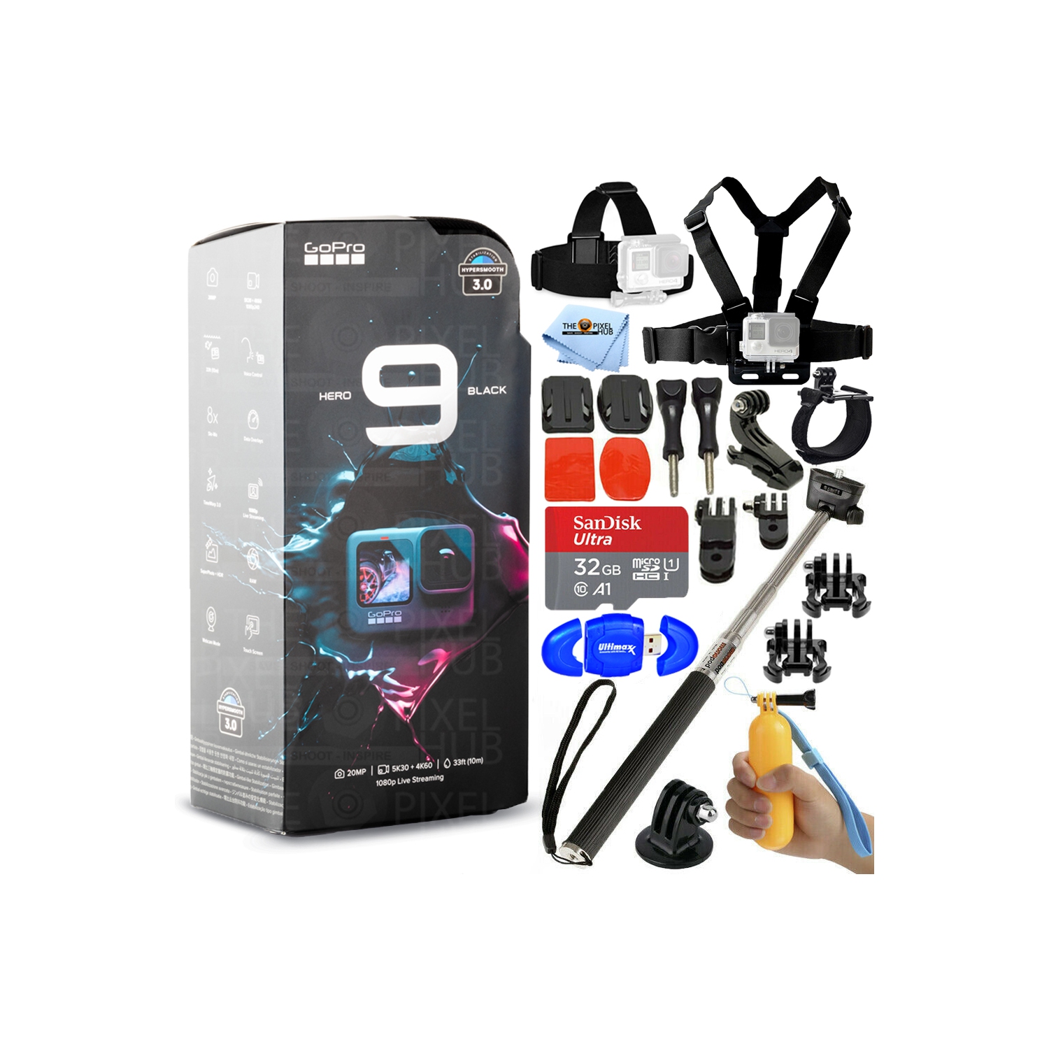 GoPro HERO9 Black Bundle 1 - US Version w/ Seller Warranty