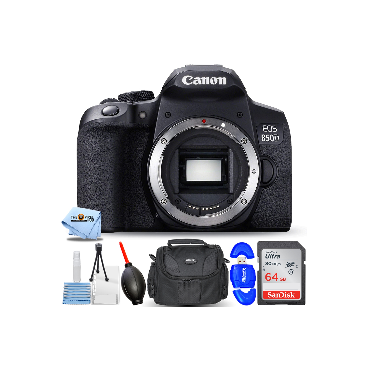 Canon EOS 850D / T8i / Kiss X10i DSLR Camera (Body Only) Bundle 1