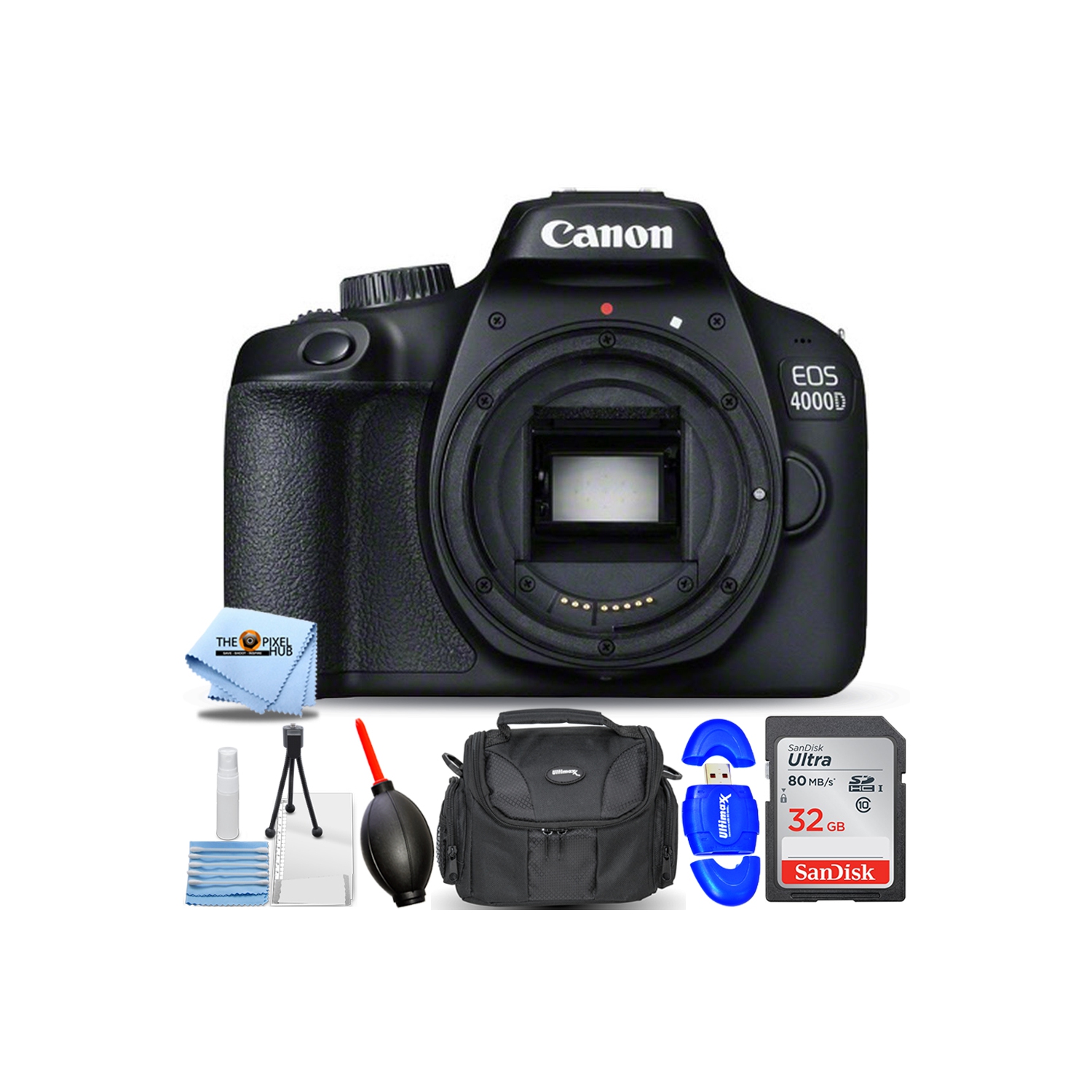 Canon EOS 4000D Body Bundle 1 - US Version w/ Seller Warranty