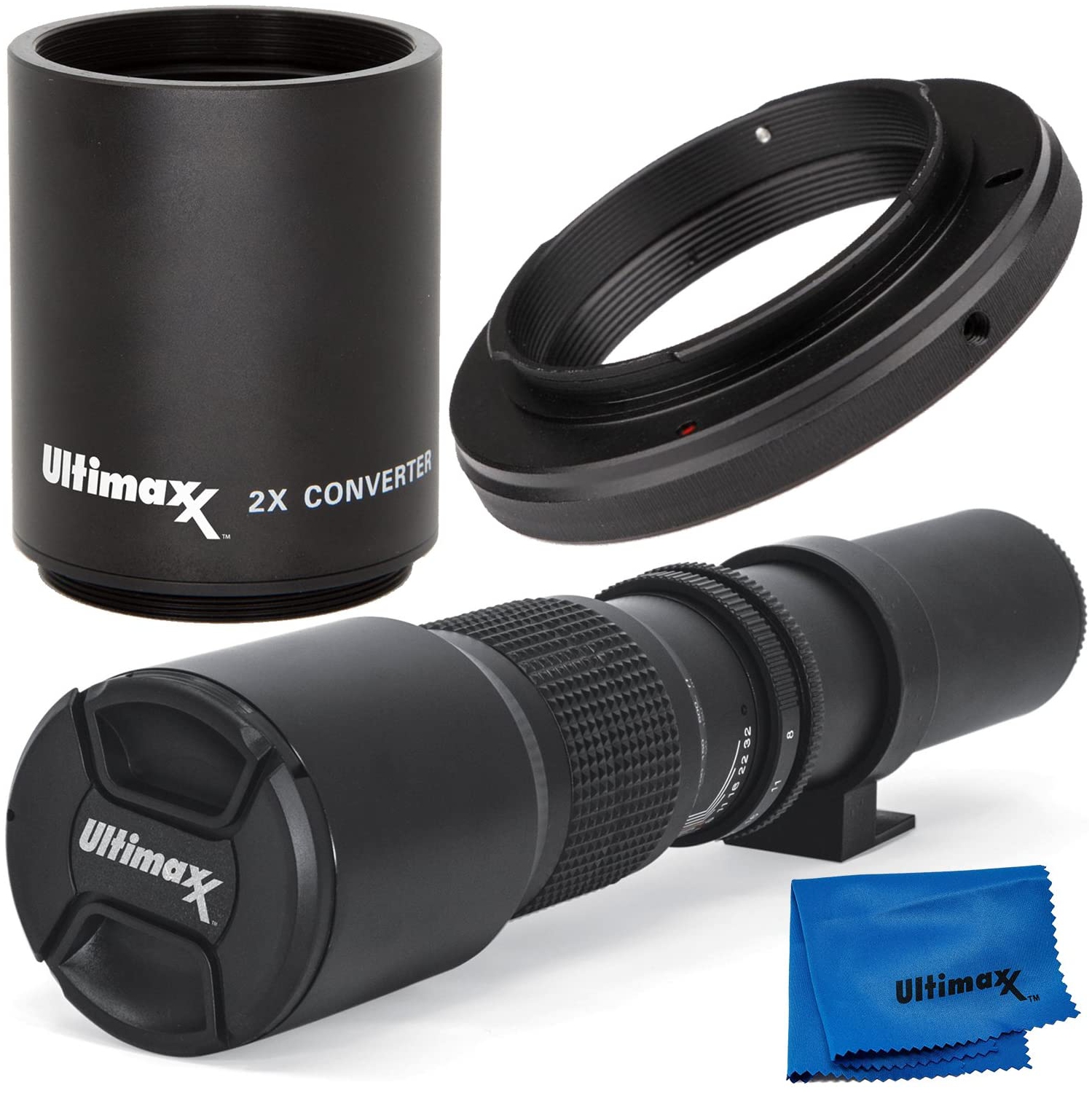 ULTIMAXX 500mm PRESET Lens with Lens Adapter and 2x Converter - US Version w/ Seller Warranty