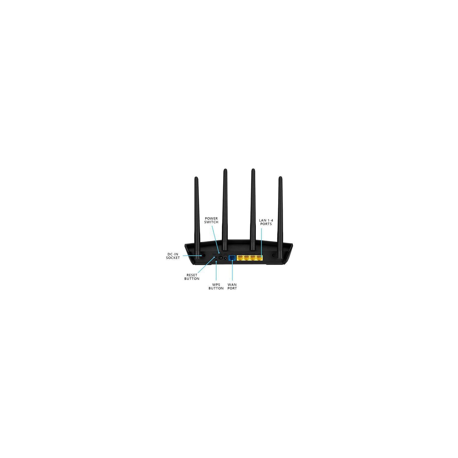 ASUS WIFI ROUTER AX1800 Dual Band 6 Supporting MU-MIMO and OFDMA technology, with AiProtection Classic Network Security, Compatible with ASUS AiMesh