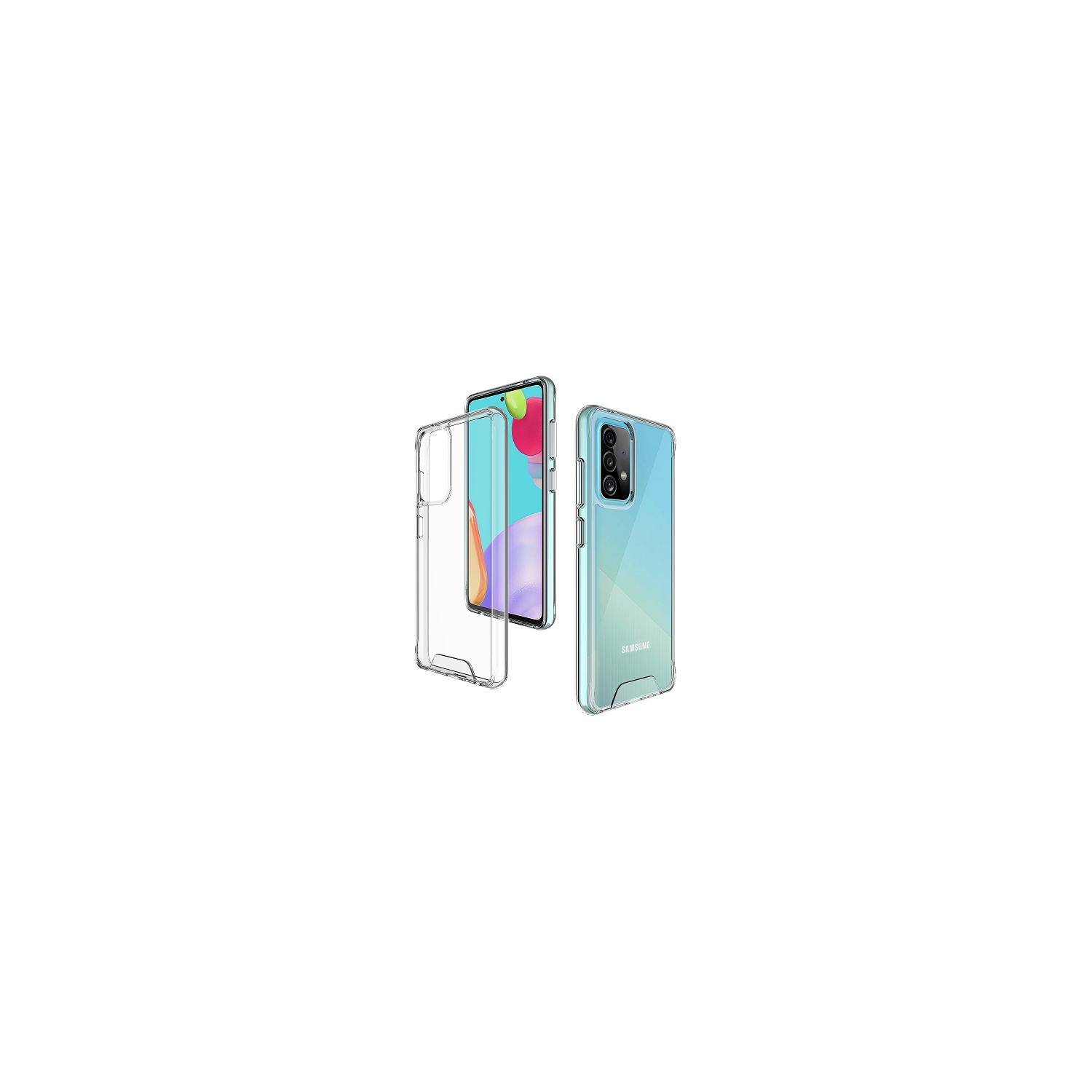 HYFAI Samsung Galaxy A52 Case, Soft TPU Crystal Transparent Slim Anti-Slip Anti-Shock Full-Body Protective Phone Case Cover
