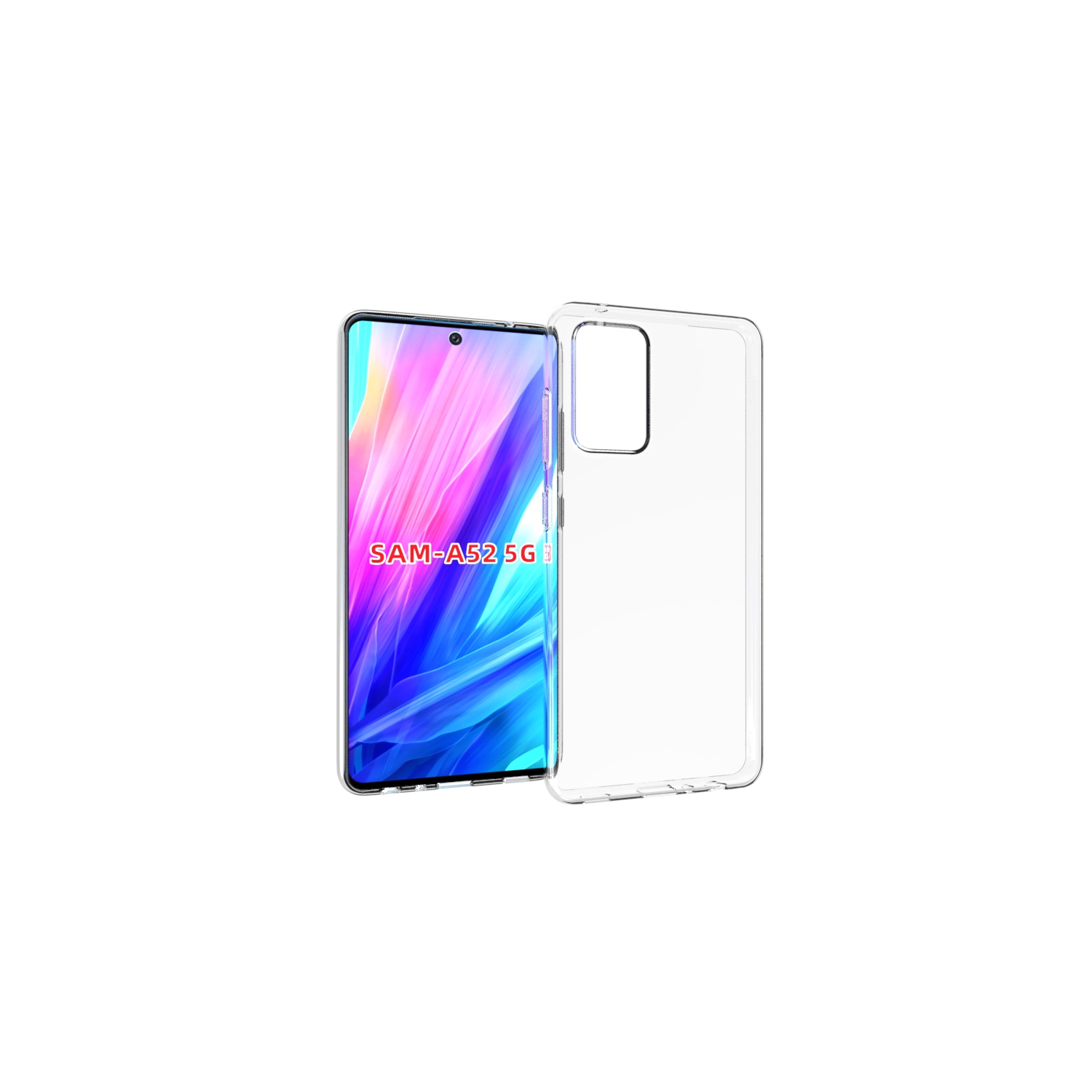【CSmart】 Ultra Thin Soft TPU Silicone Jelly Bumper Back Cover Case for Samsung Galaxy A52 5G, Clear