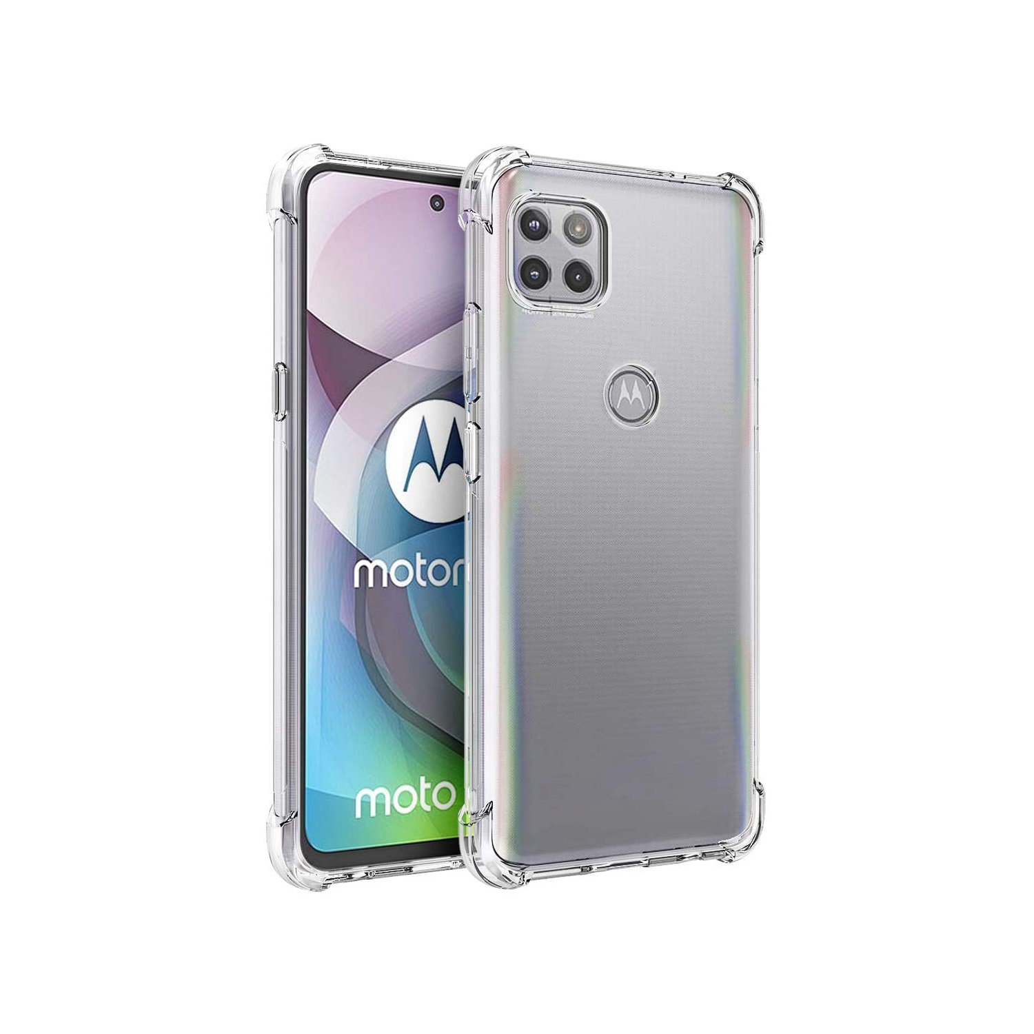 【CSmart】 Ultra Thin Soft TPU Silicone Jelly Bumper Back Cover Case for Motorola Moto One 5G Ace, Clear