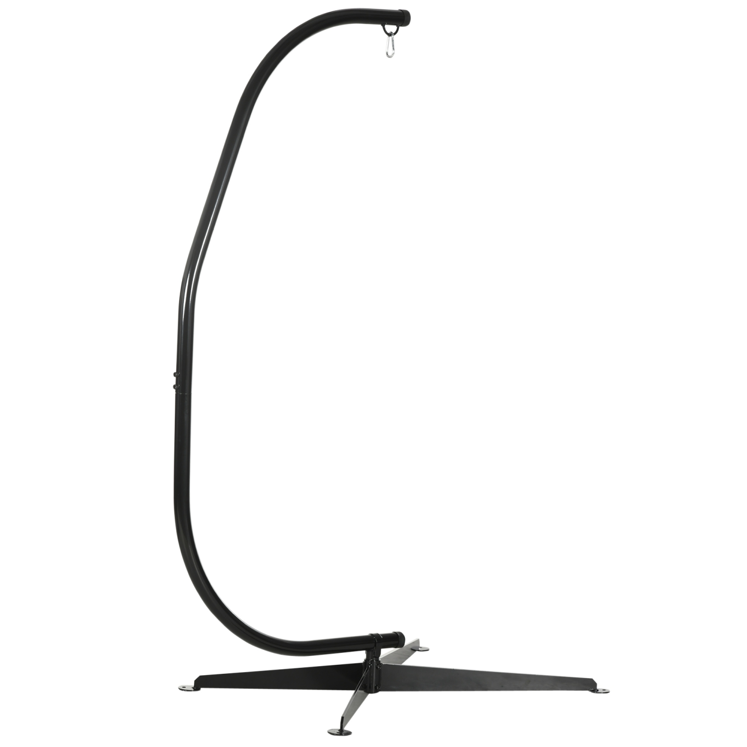 Hamac suspendu Outsunny support de chaise hamac support C support robuste en acier pour hamac suspendu chaise pivotante à l'intérieur/l'extérieur
