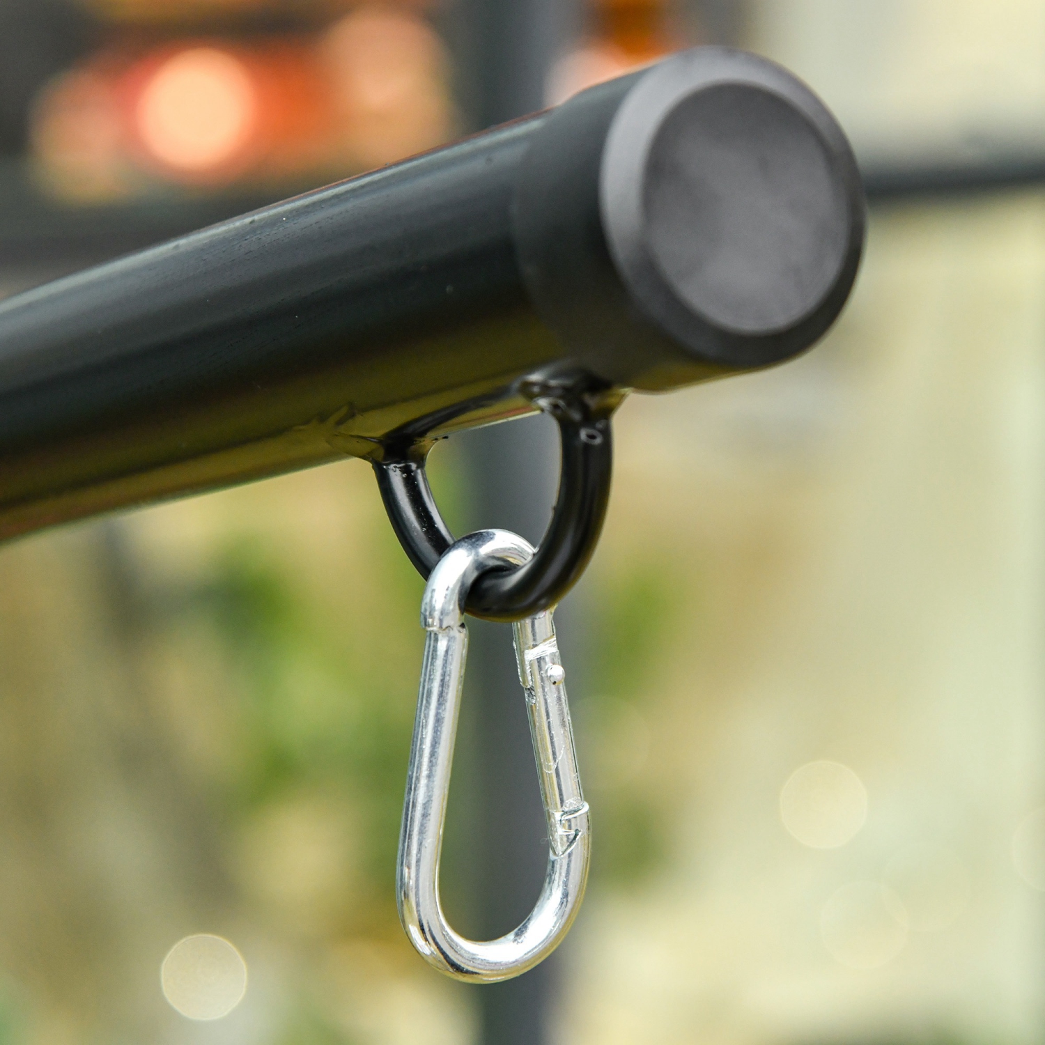 Hamac suspendu Outsunny support de chaise hamac support C support robuste en acier pour hamac suspendu chaise pivotante à l'intérieur/l'extérieur