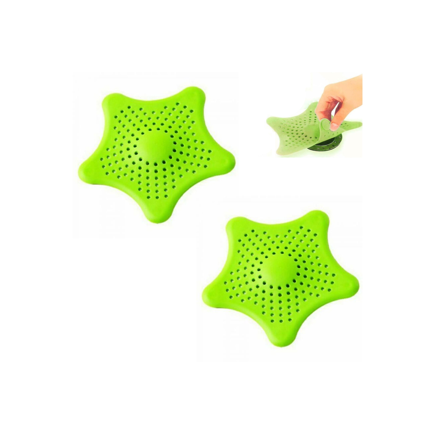 Réceptacle à cheveux en forme d’étoile en silicone pour évier de salle de bain, bouchon de trappe de drainage pour bouchon de lavabo pour bassin de