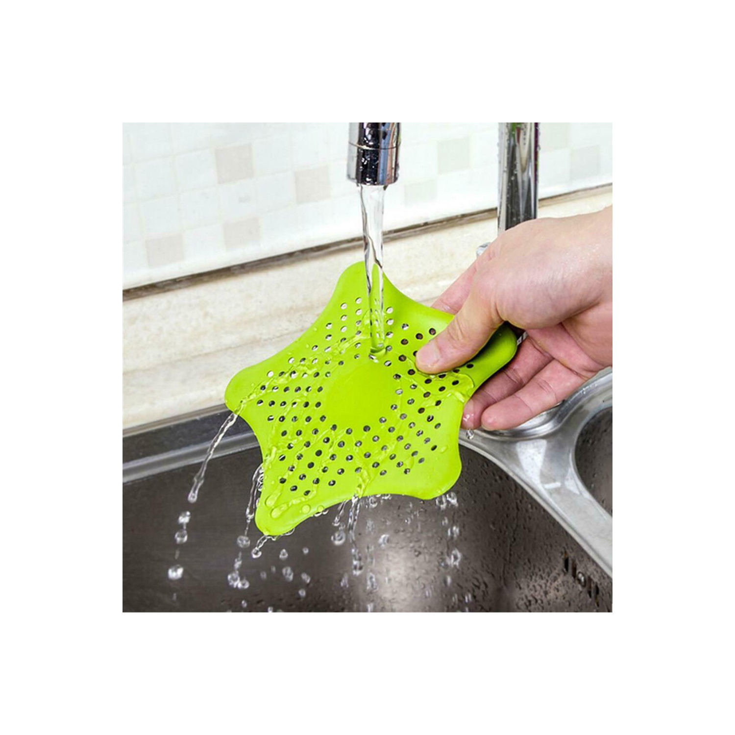 Réceptacle à cheveux en forme d’étoile en silicone pour évier de salle de bain, bouchon de trappe de drainage pour bouchon de lavabo pour bassin de