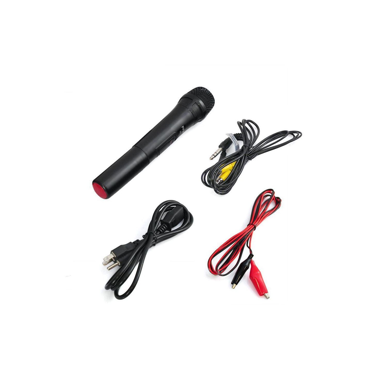 Pyle Wireless Portable Bluetooth Speaker System, Wireless Handheld Mic,