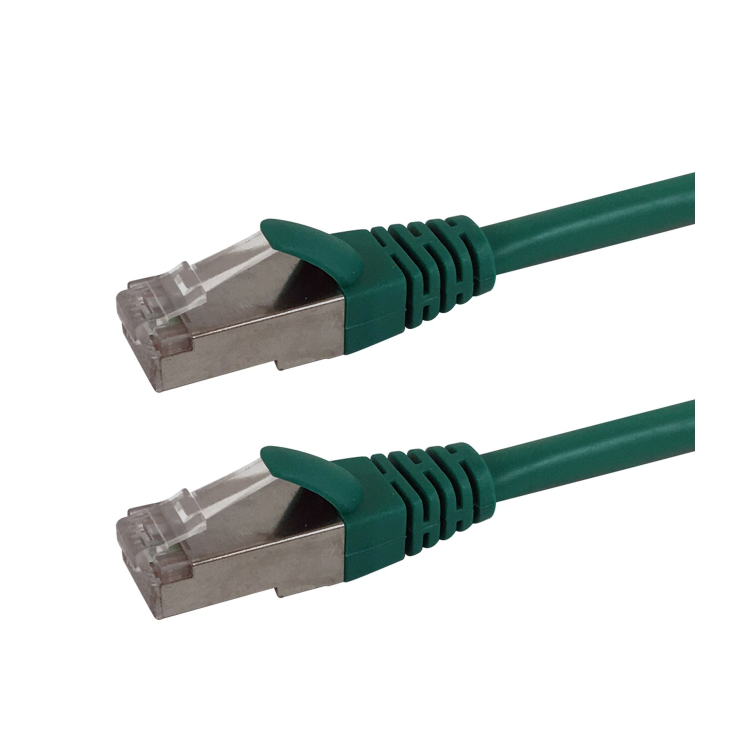 HYFAI Ethernet RJ45 Networking CAT6A SSTP 10GB Molded Patch Cable Premium Fluke® Certified - CMR Riser Rated 2 FT, Green