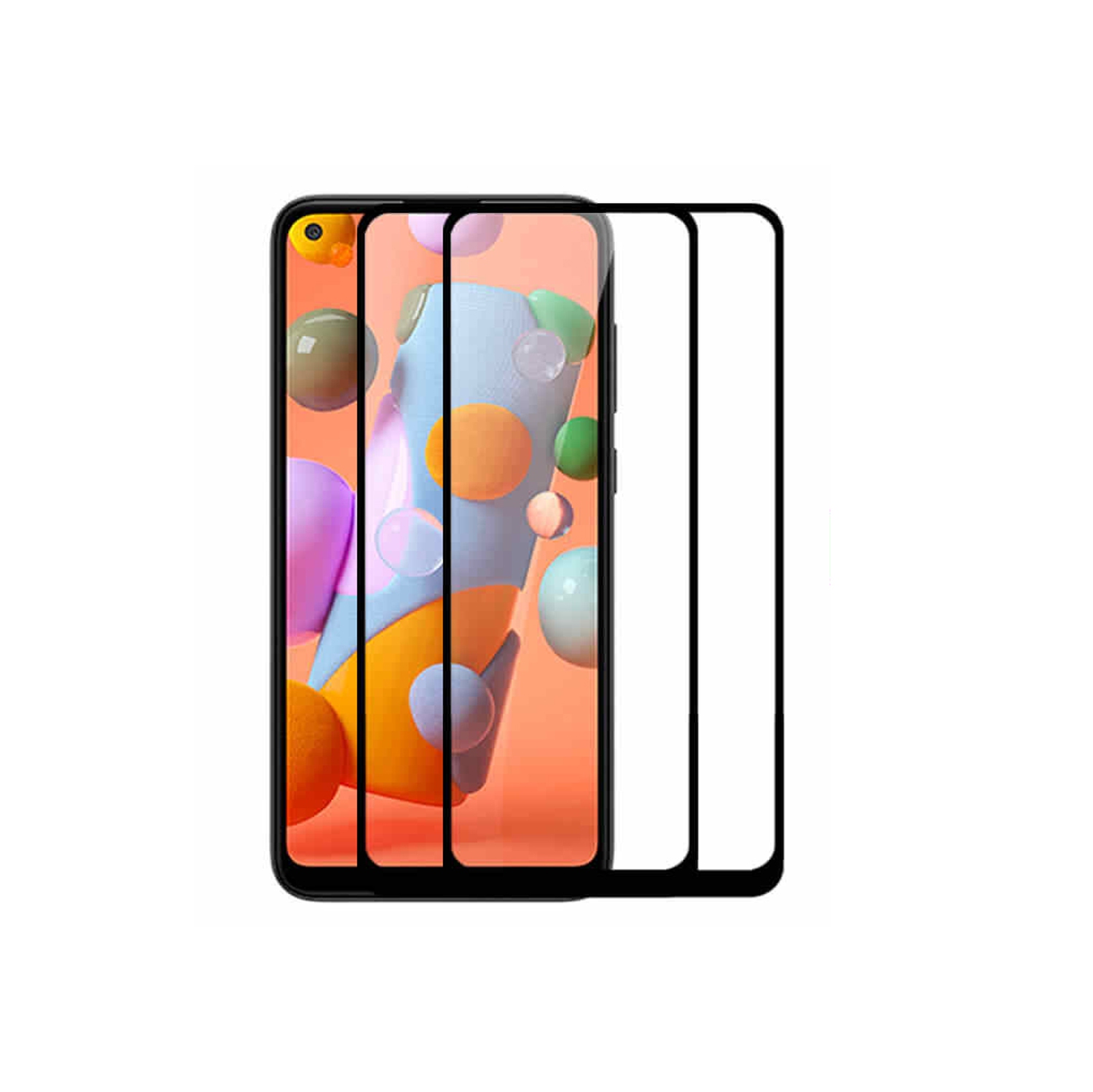 Protecteurs d’écran en verre trempé intégrale bord à bord d’Exian, paq./2 pour Galaxy A11 2020 de Samsung