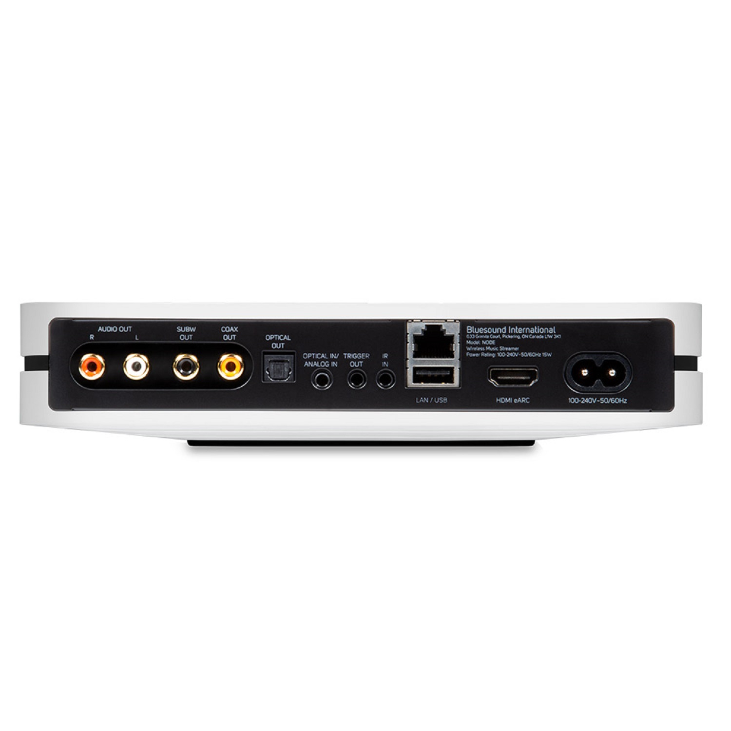 Bluesound NODE Wireless Multi-Room Hi-Res Music Streamer - White